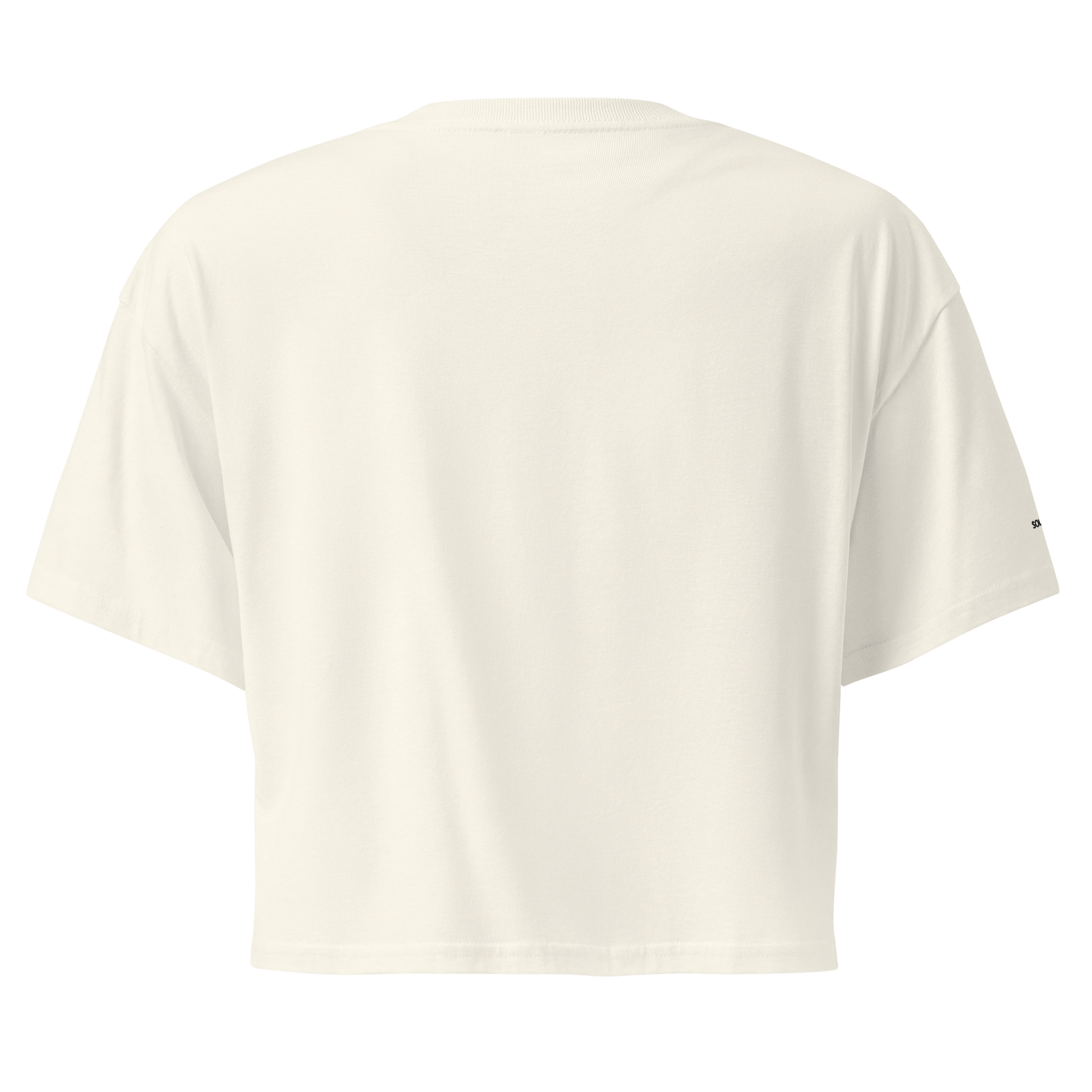 Everything is Energy Crop Tee - Black Embroidered Mantra
