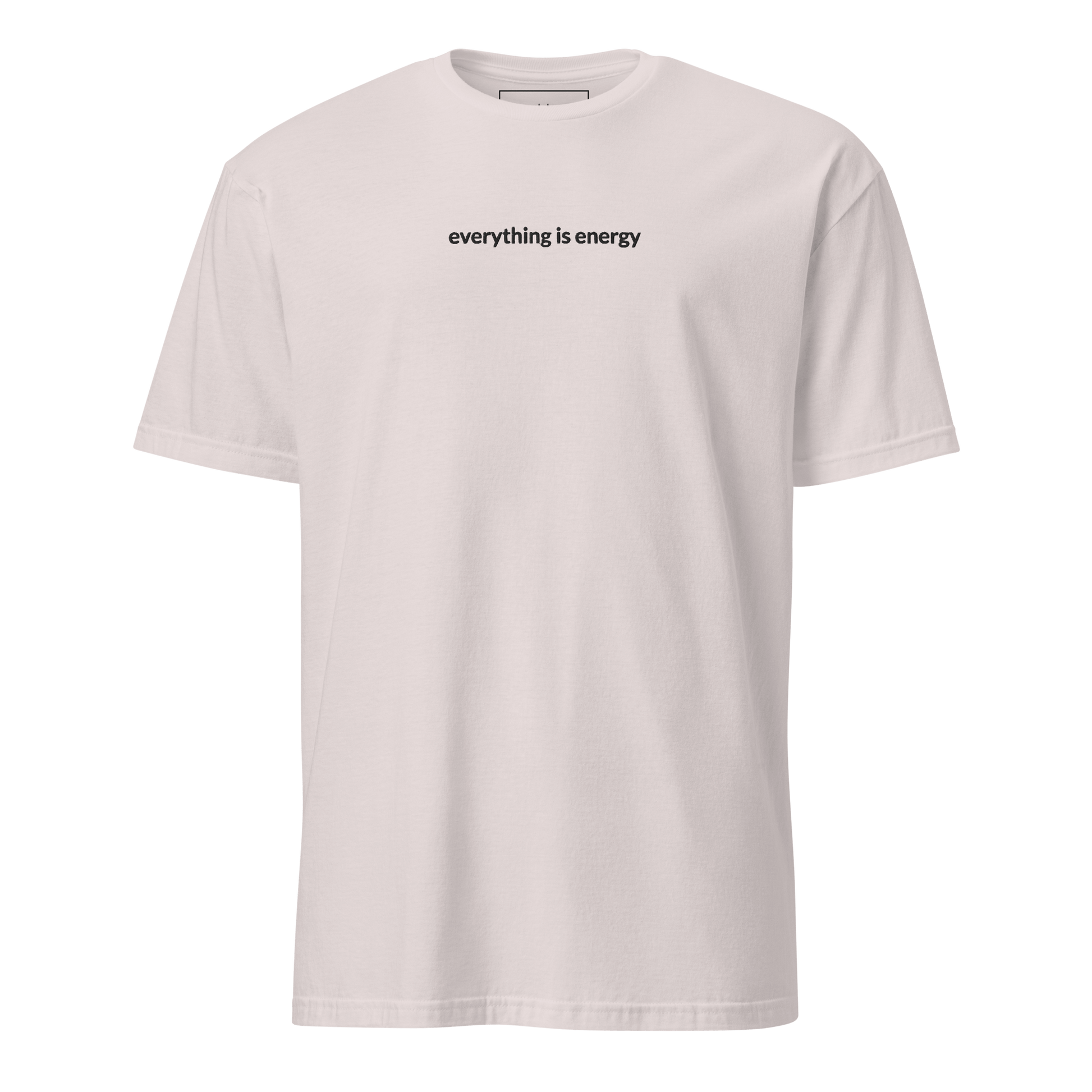 Everything is Energy Tee - Black Embroidered Mantra