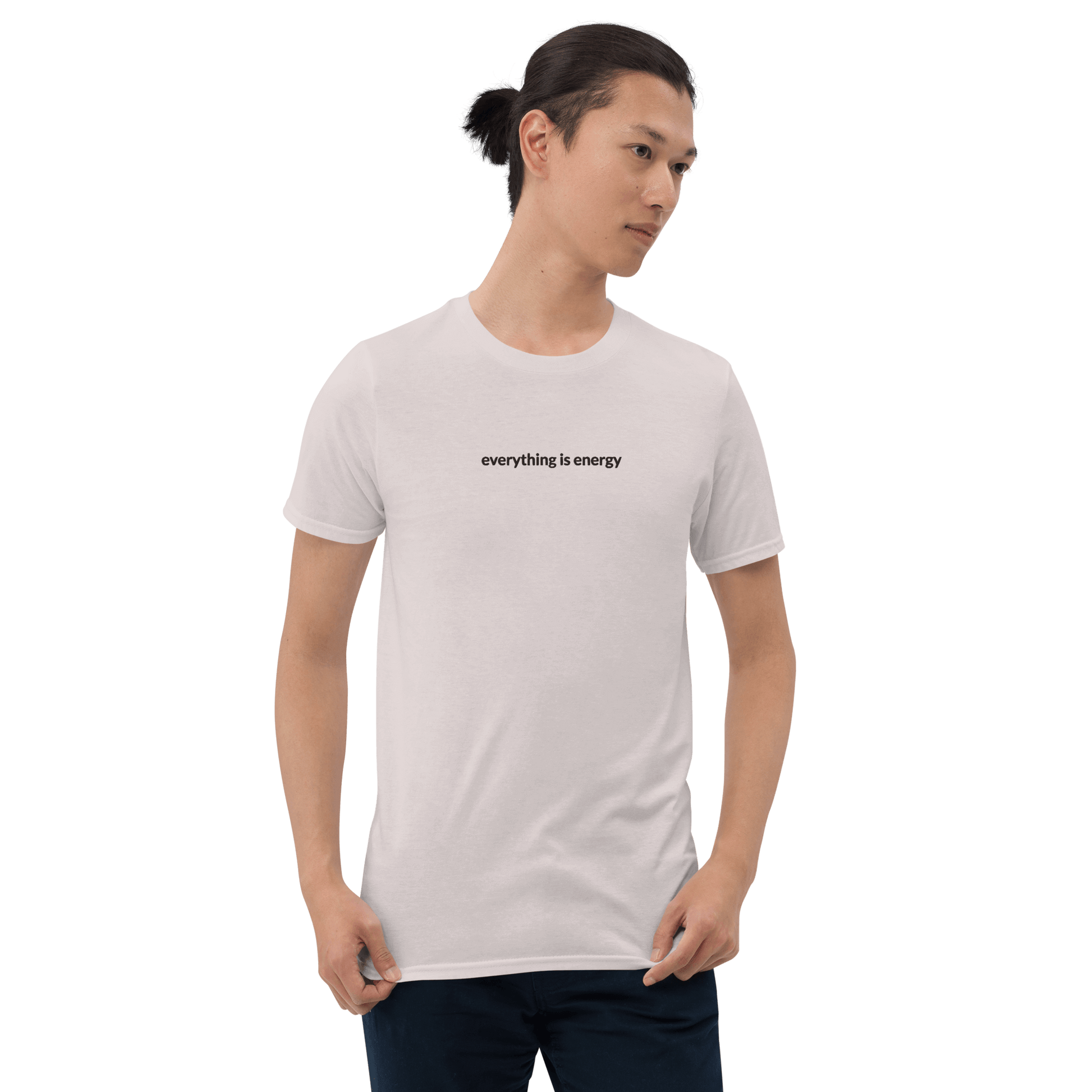 Everything is Energy Tee - Black Embroidered Mantra