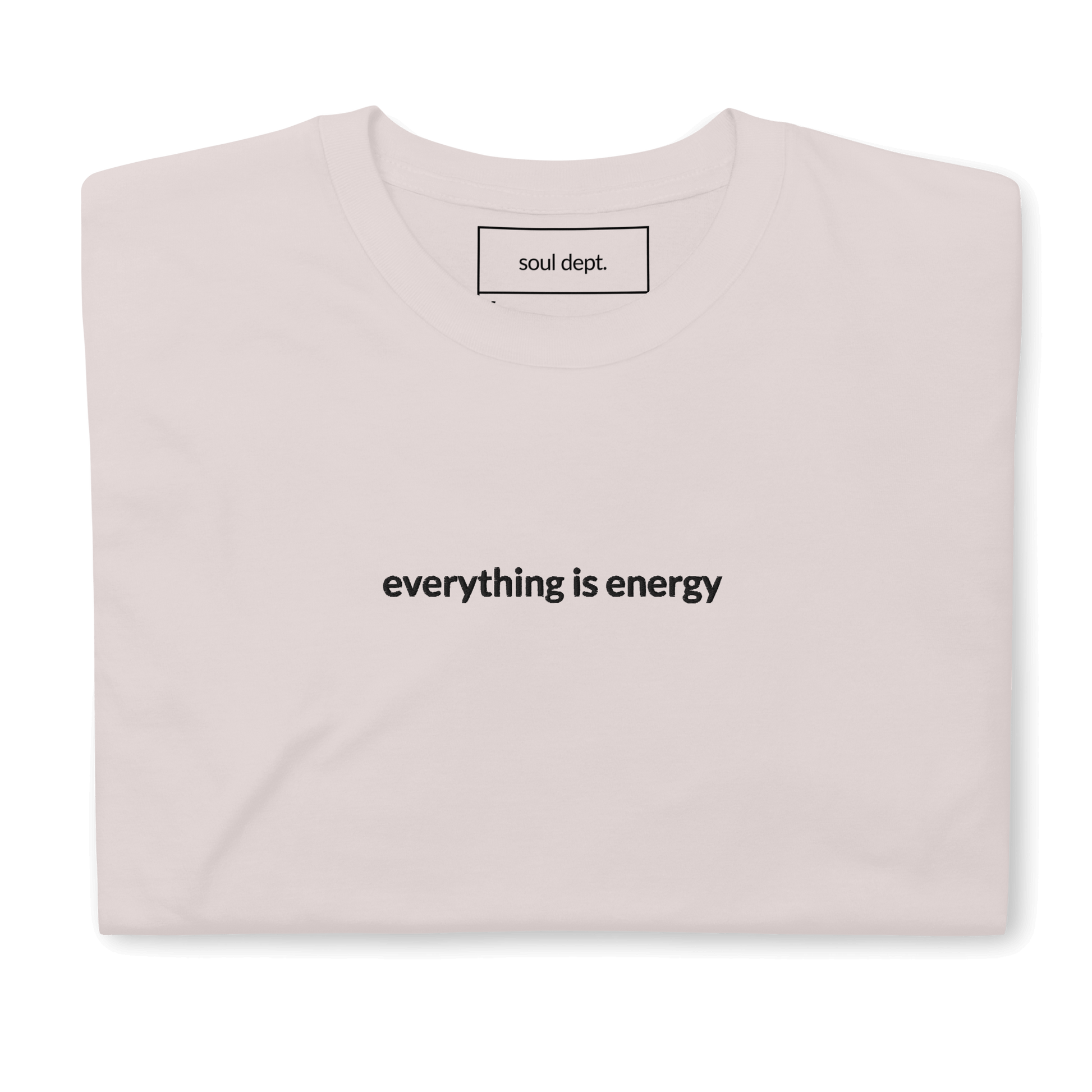 Everything is Energy Tee - Black Embroidered Mantra