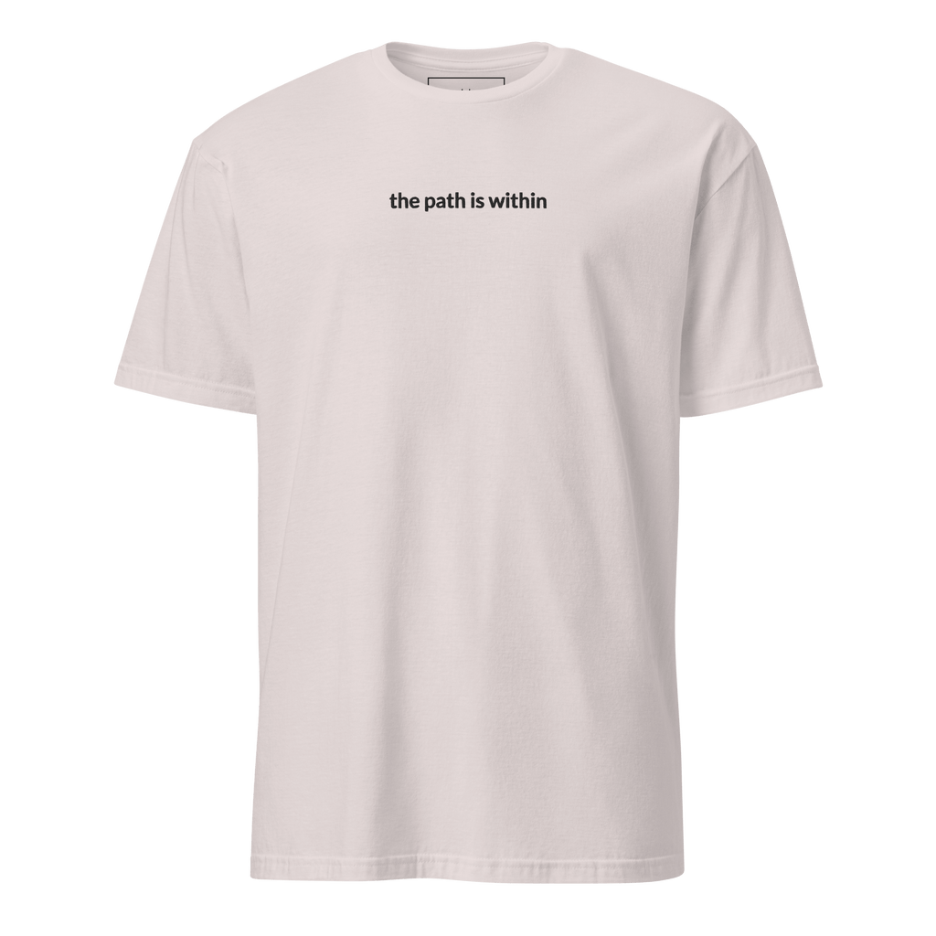 The Path is Within Tee - Black Embroidered Mantra