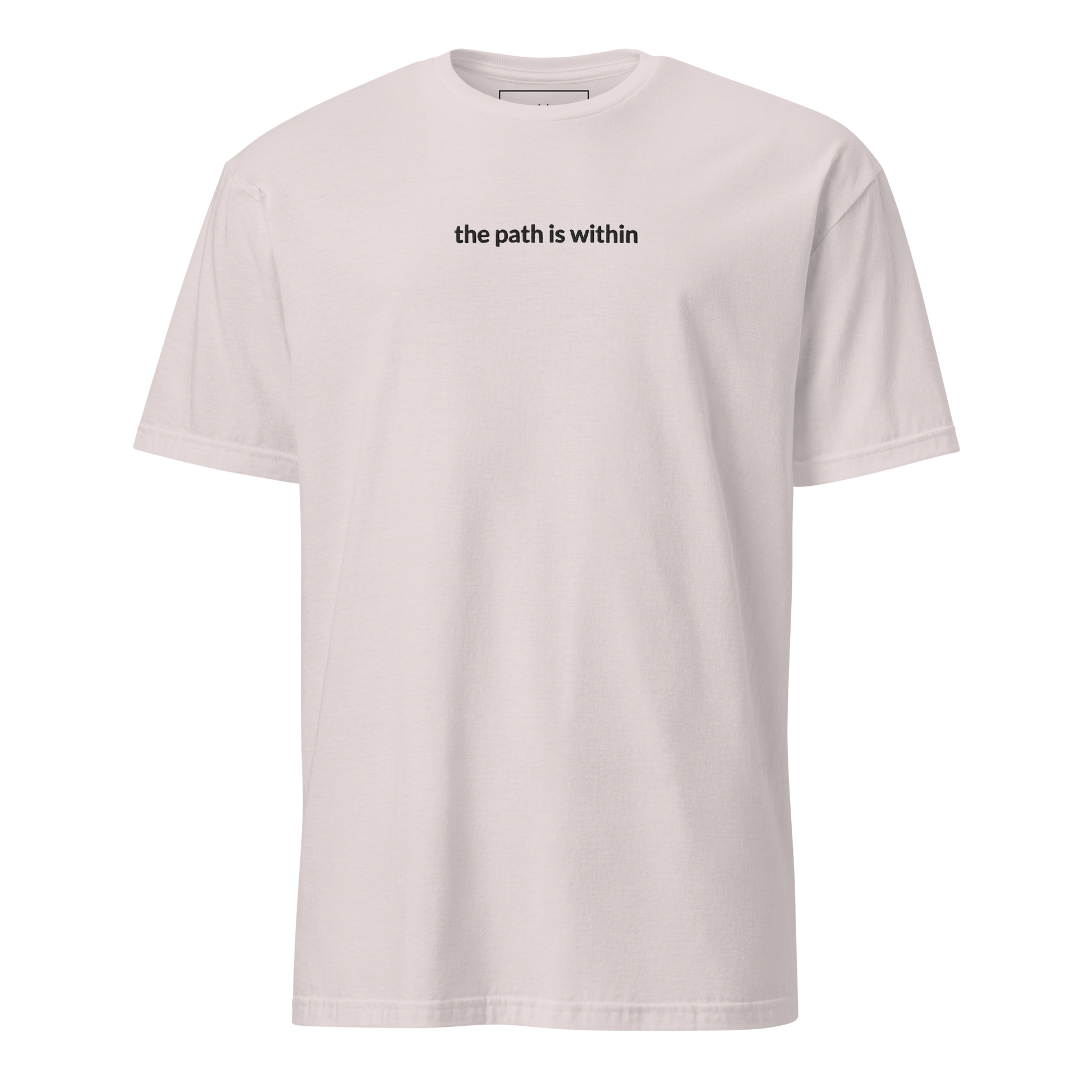 The Path is Within Tee - Black Embroidered Mantra