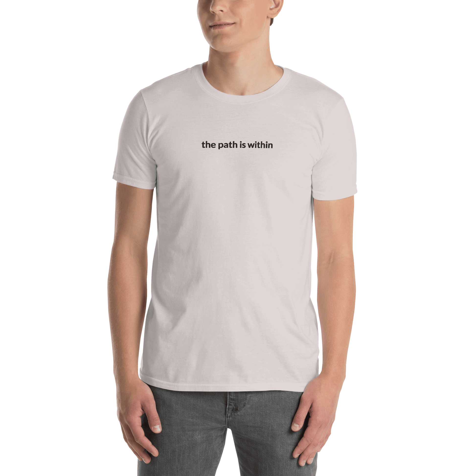 The Path is Within Tee - Black Embroidered Mantra