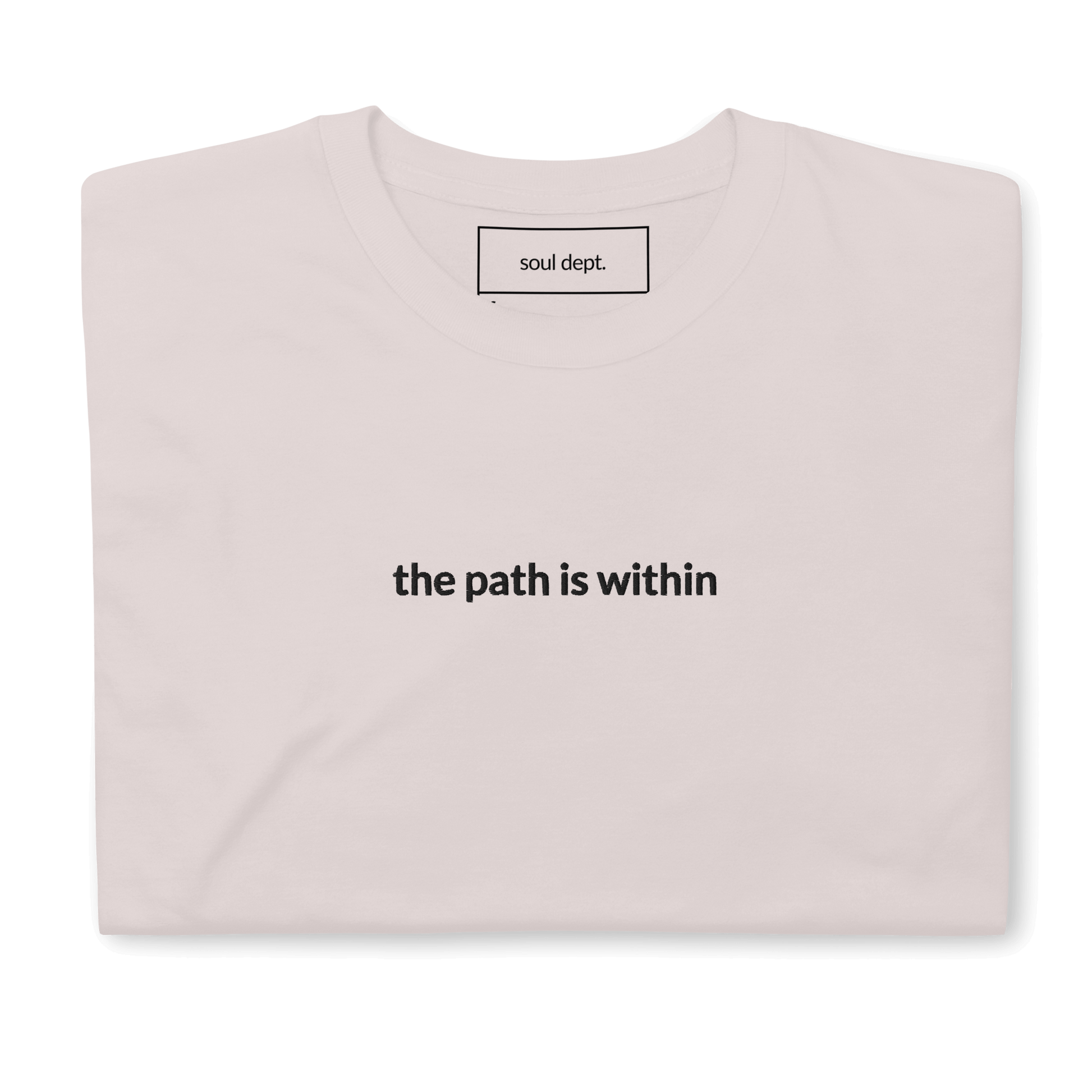 The Path is Within Tee - Black Embroidered Mantra