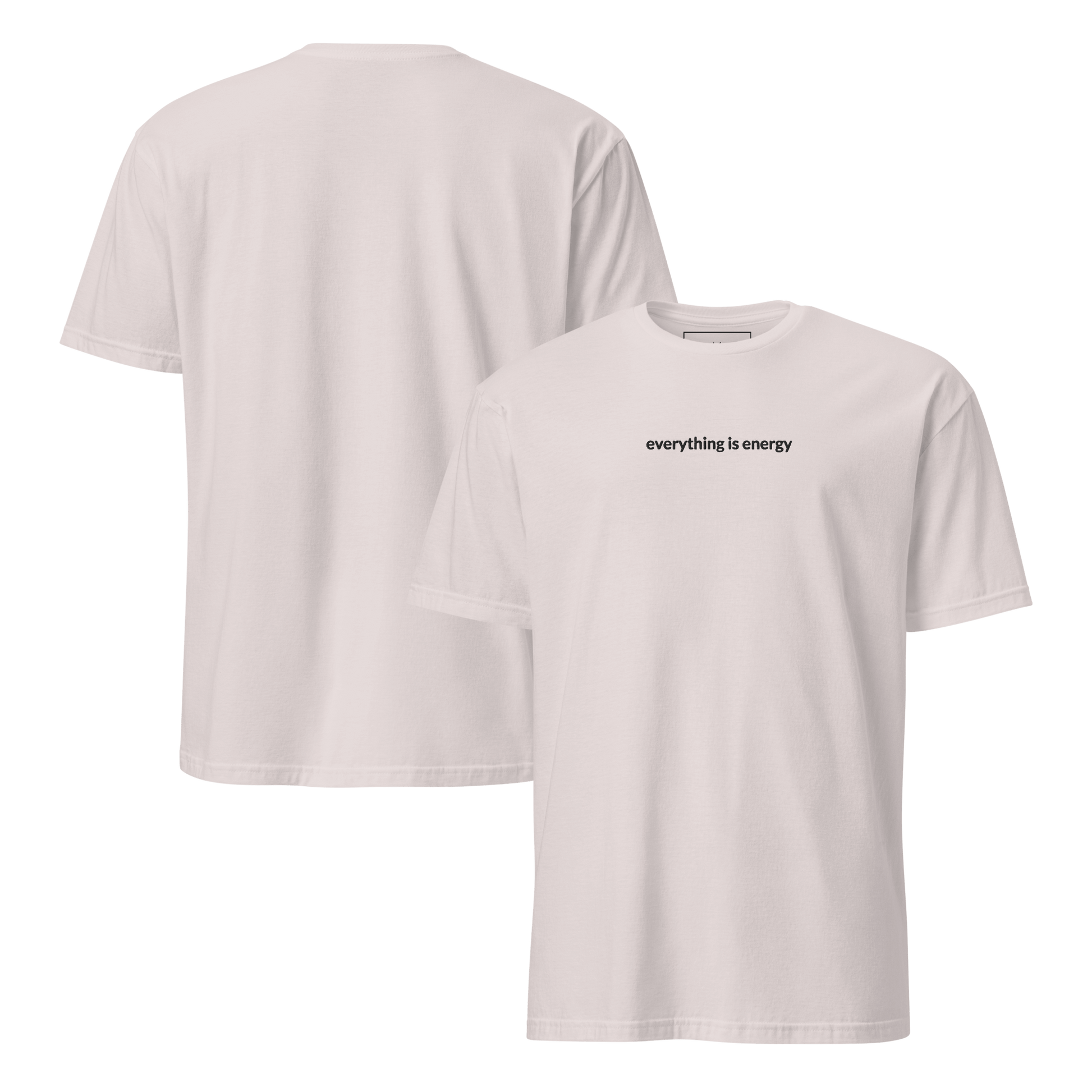 Everything is Energy Tee - Black Embroidered Mantra
