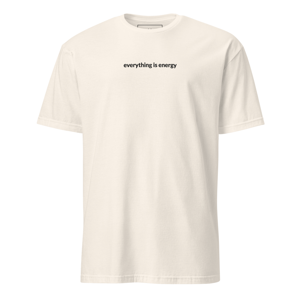 Everything is Energy Tee - Black Embroidered Mantra