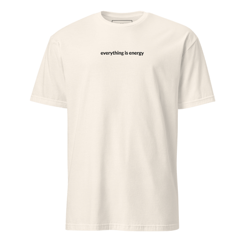 Everything is Energy Tee - Black Embroidered Mantra