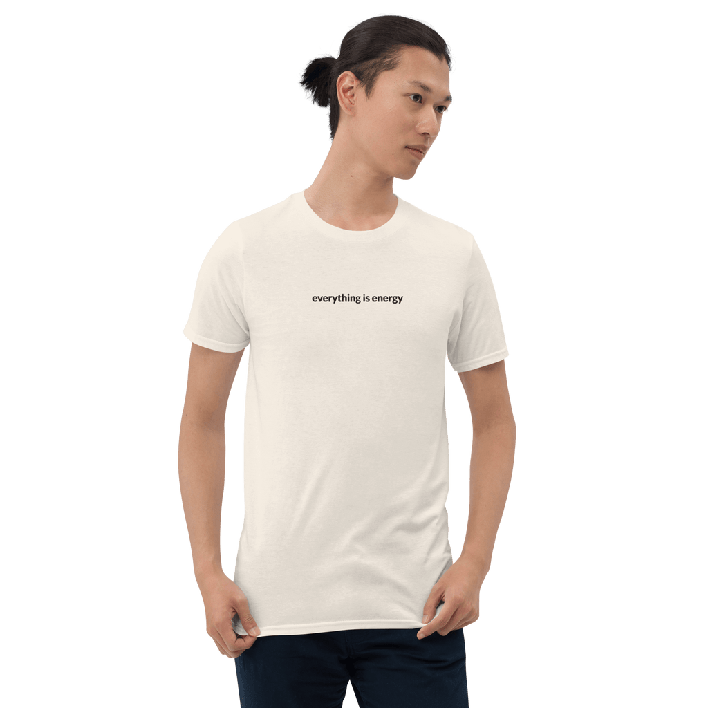 Everything is Energy Tee - Black Embroidered Mantra