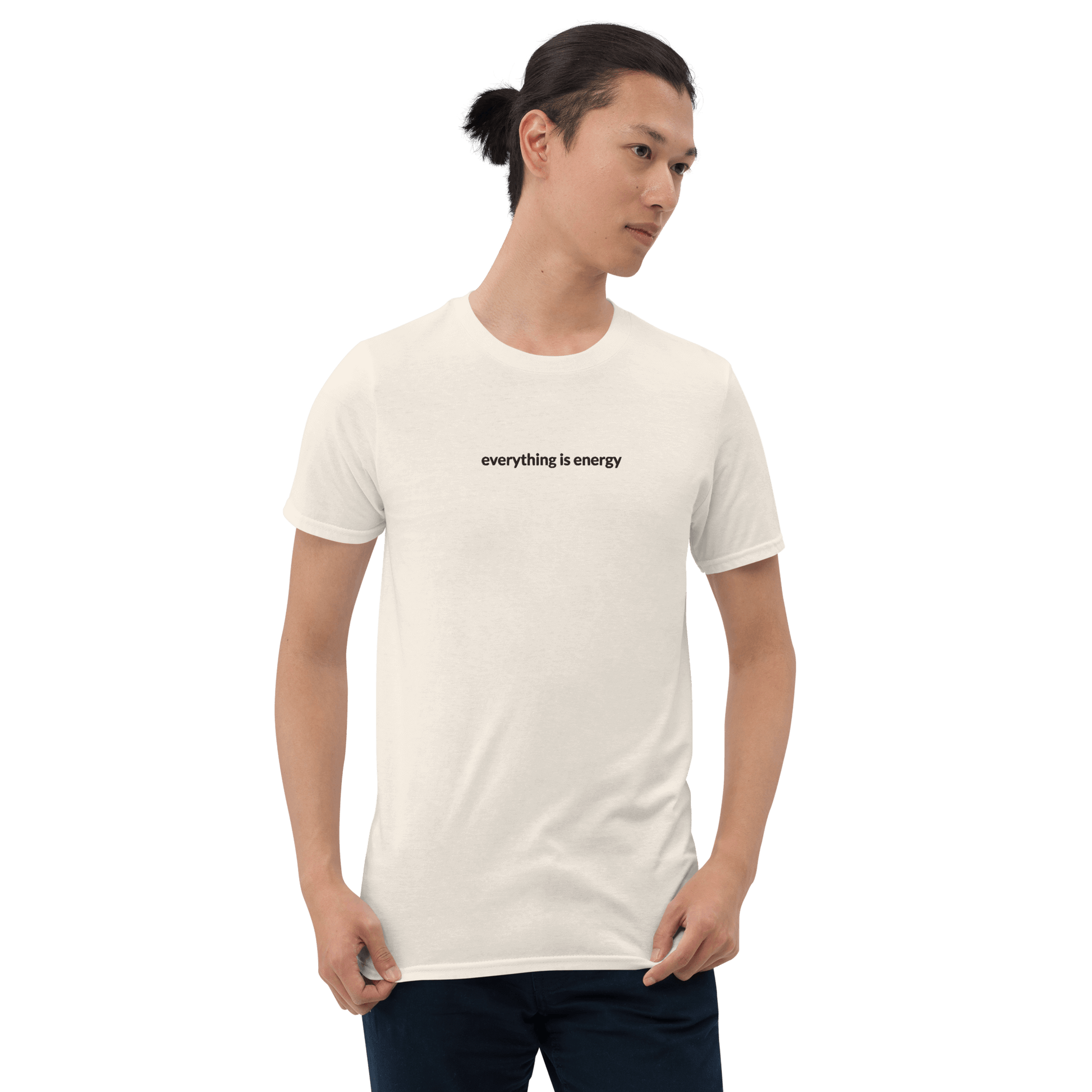 Everything is Energy Tee - Black Embroidered Mantra