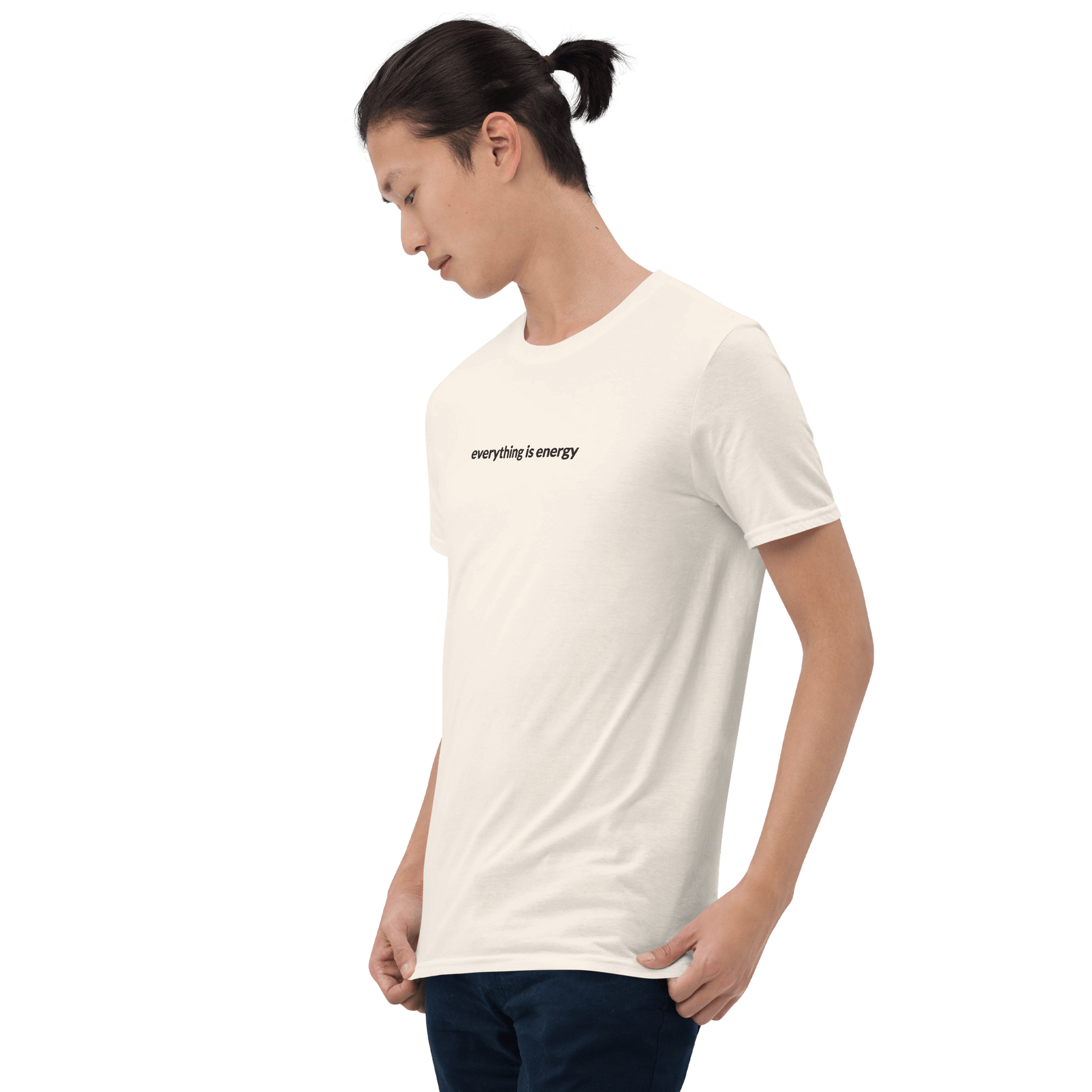 Everything is Energy Tee - Black Embroidered Mantra