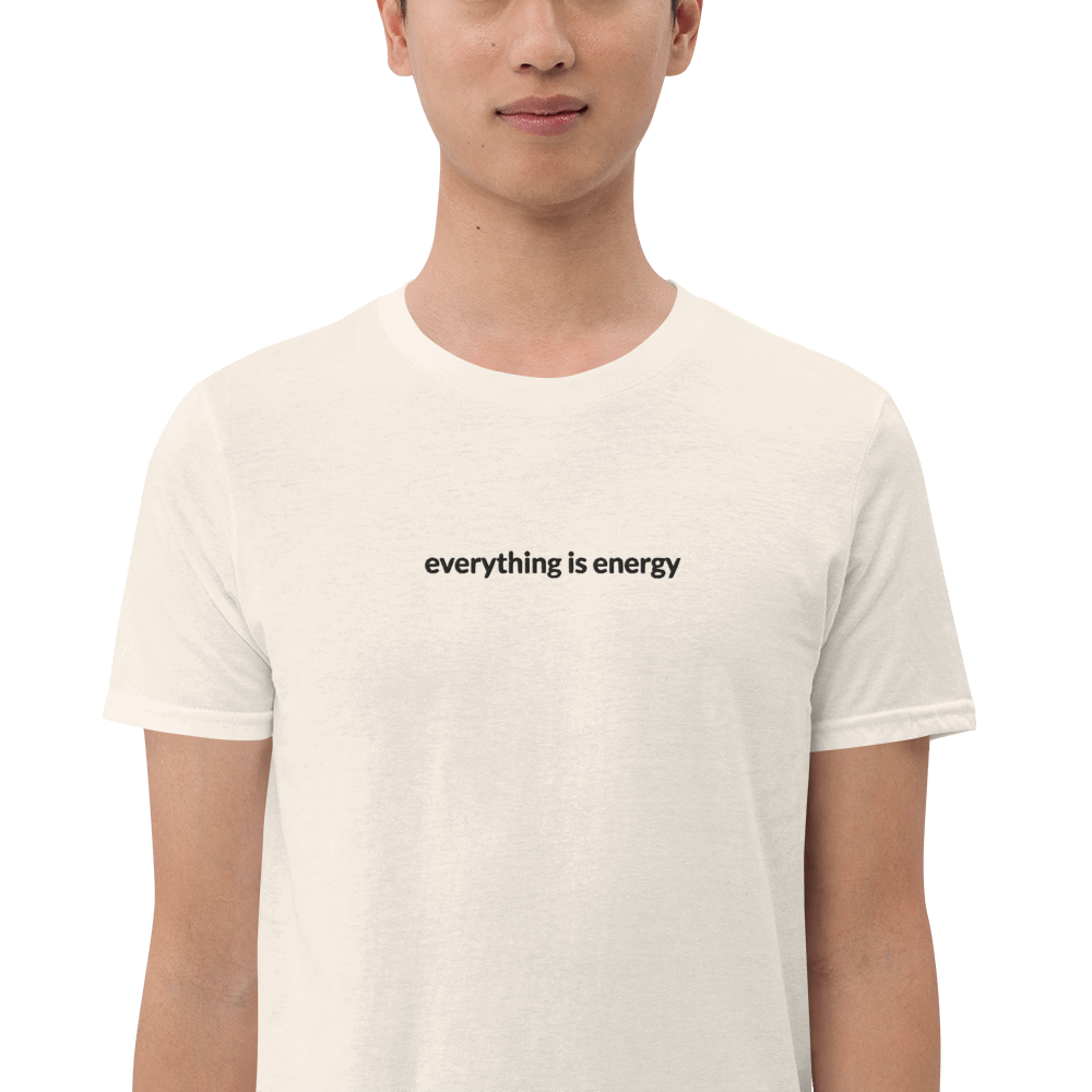 Everything is Energy Tee - Black Embroidered Mantra