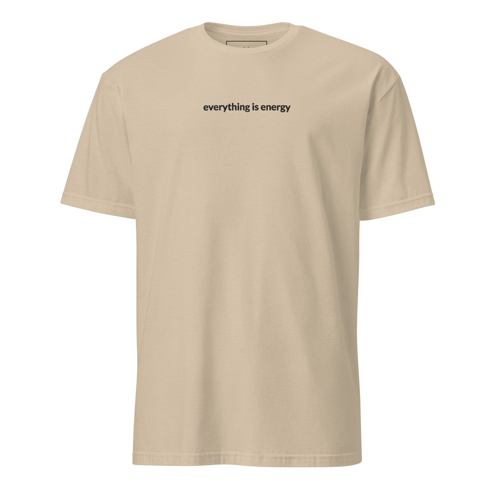 Everything is Energy Tee - Black Embroidered Mantra