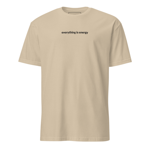 Everything is Energy Tee - Black Embroidered Mantra