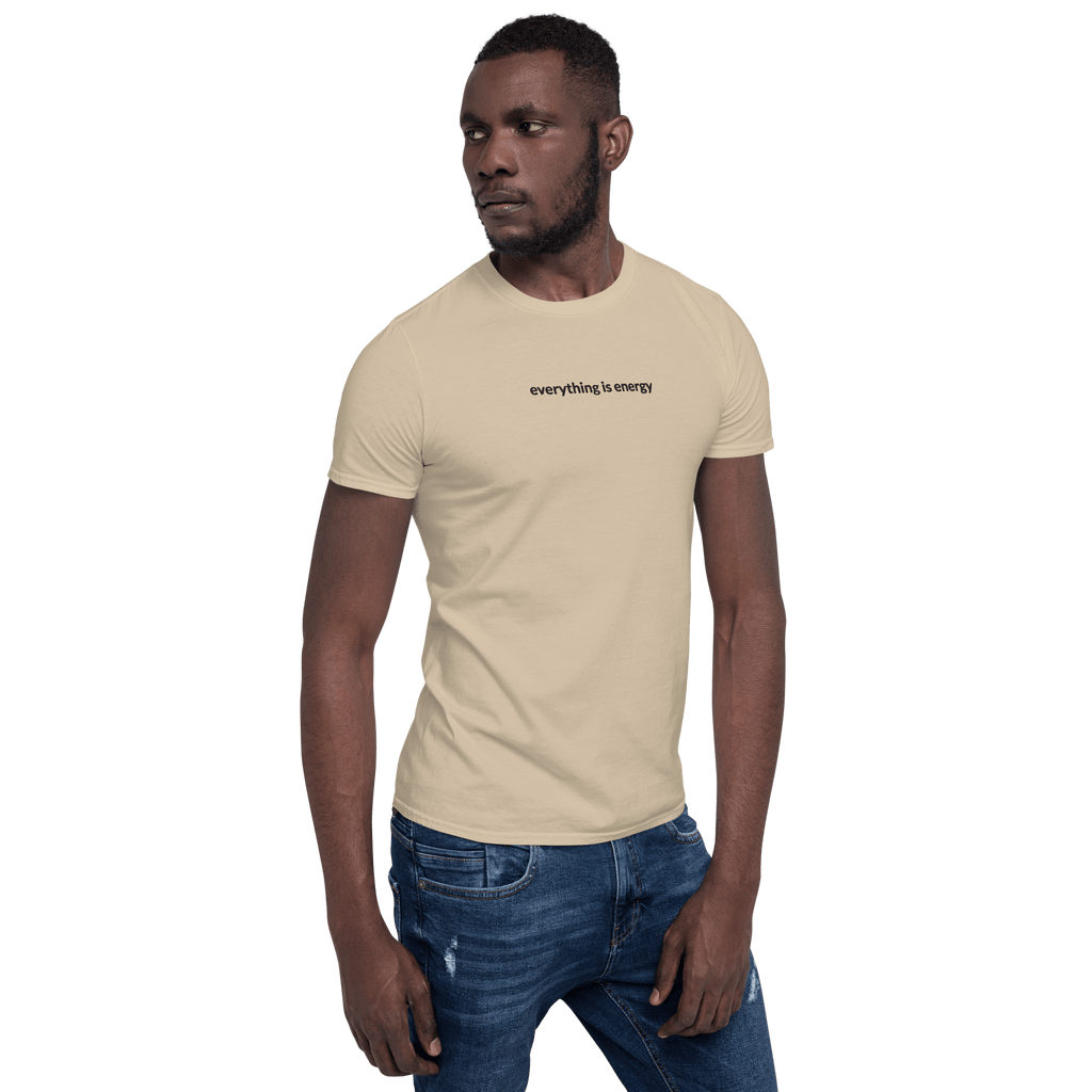 Everything is Energy Tee - Black Embroidered Mantra