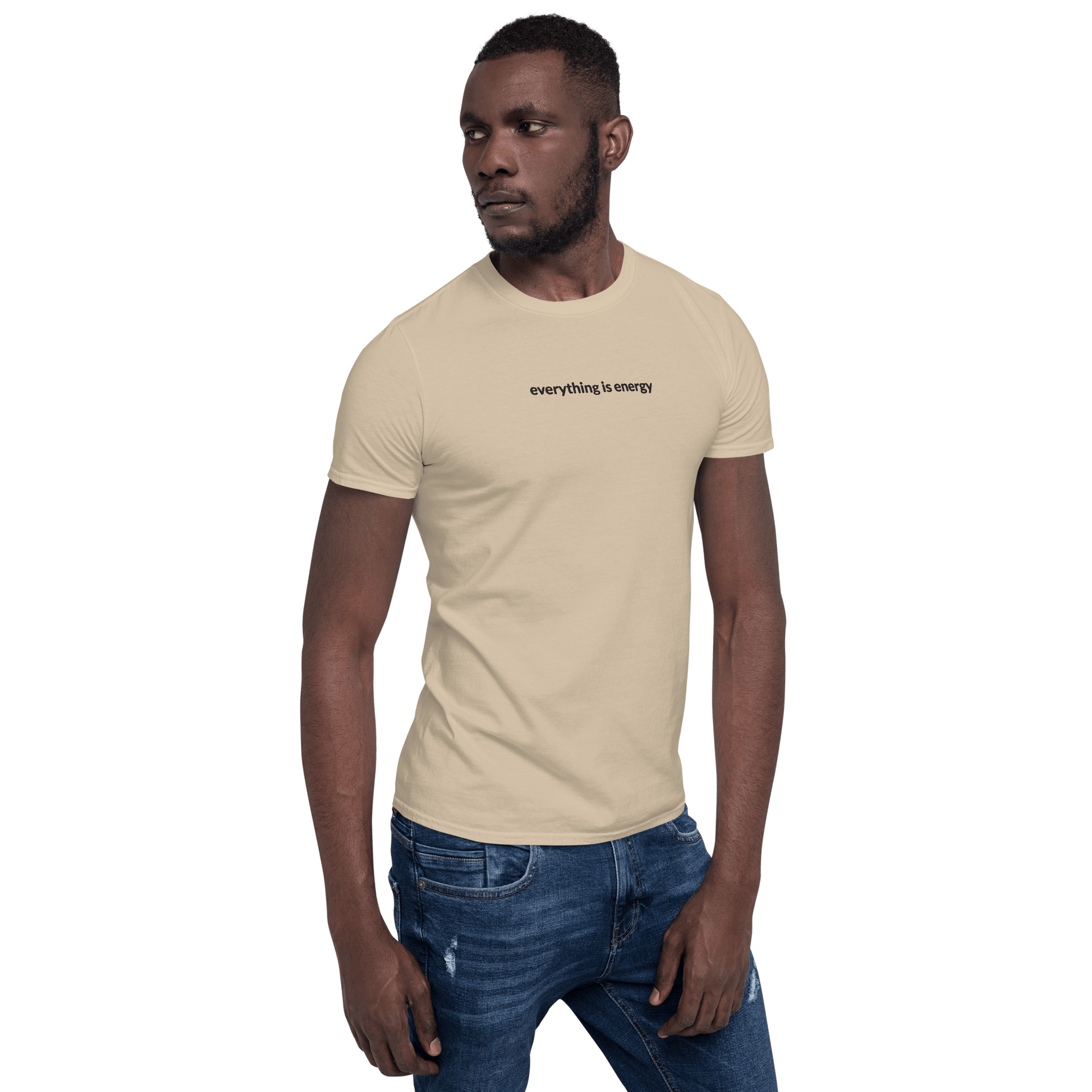 Everything is Energy Tee - Black Embroidered Mantra