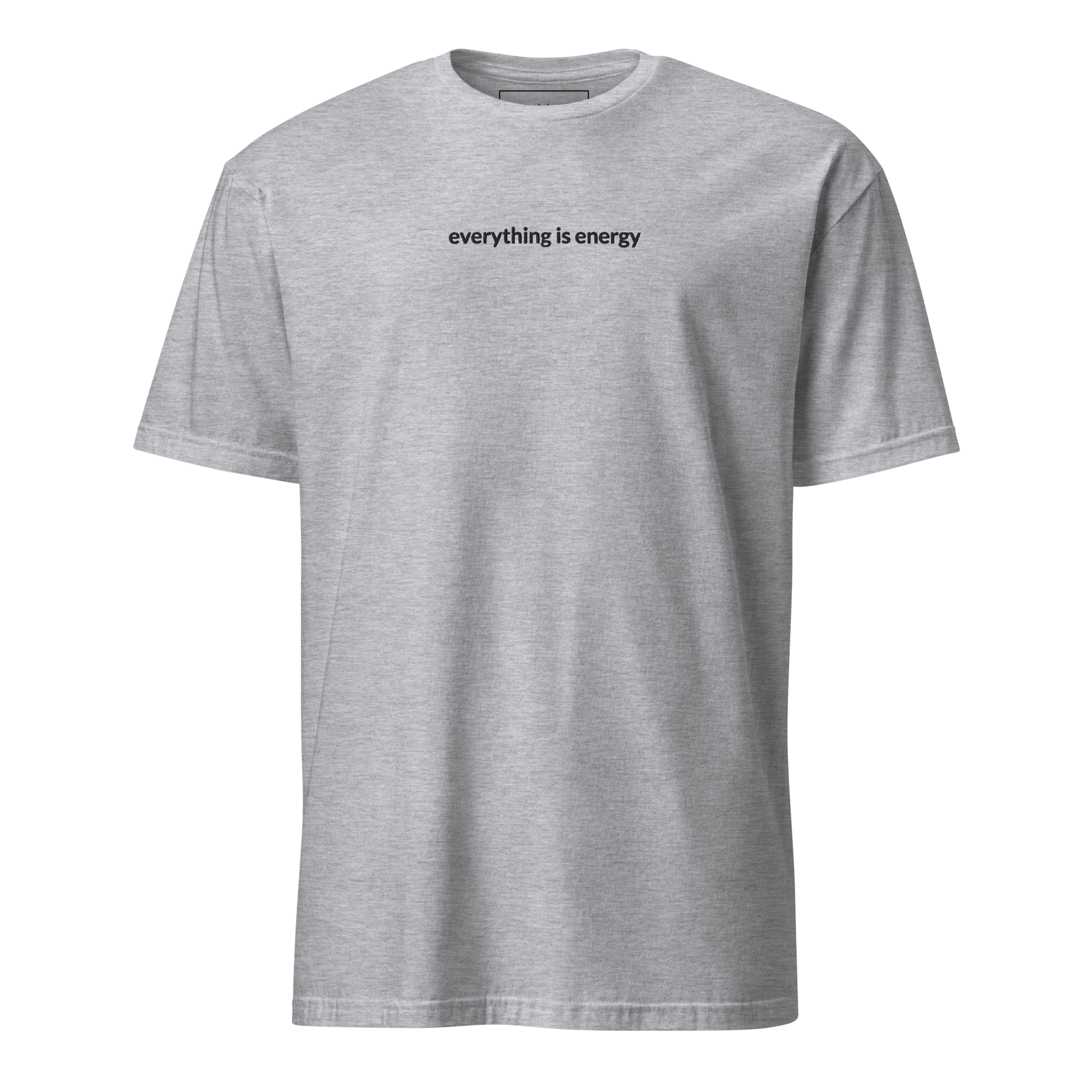 Everything is Energy Tee - Black Embroidered Mantra