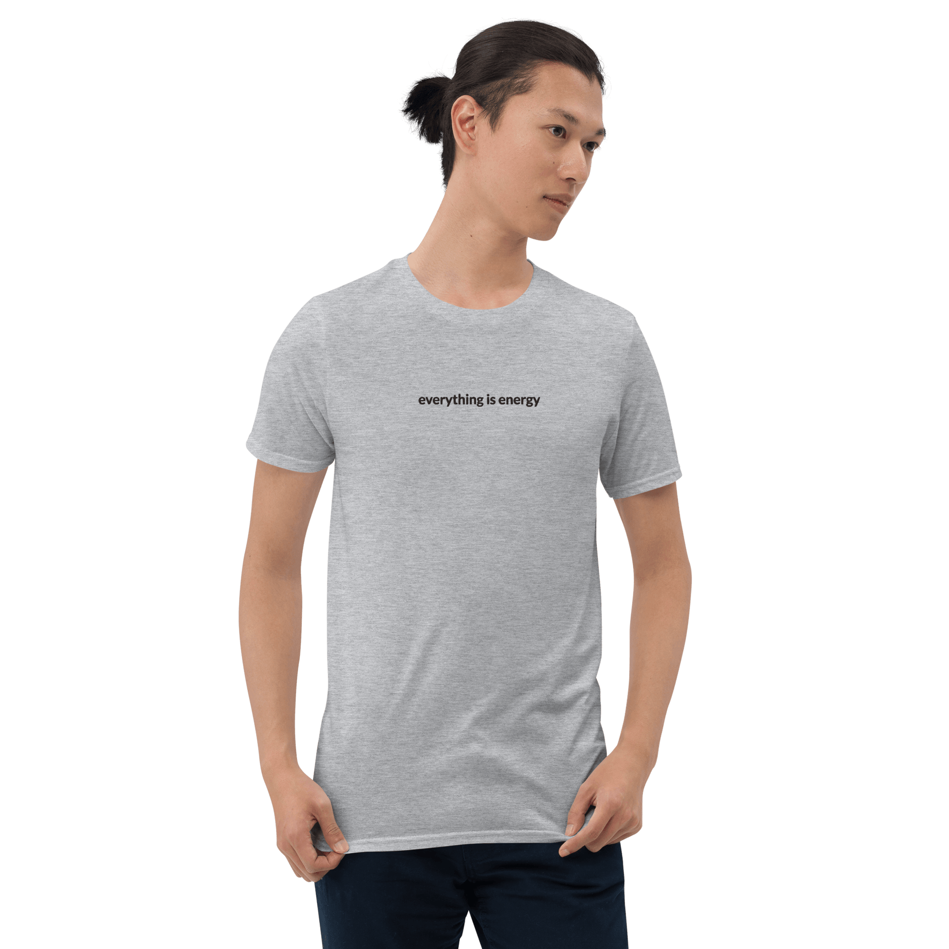 Everything is Energy Tee - Black Embroidered Mantra