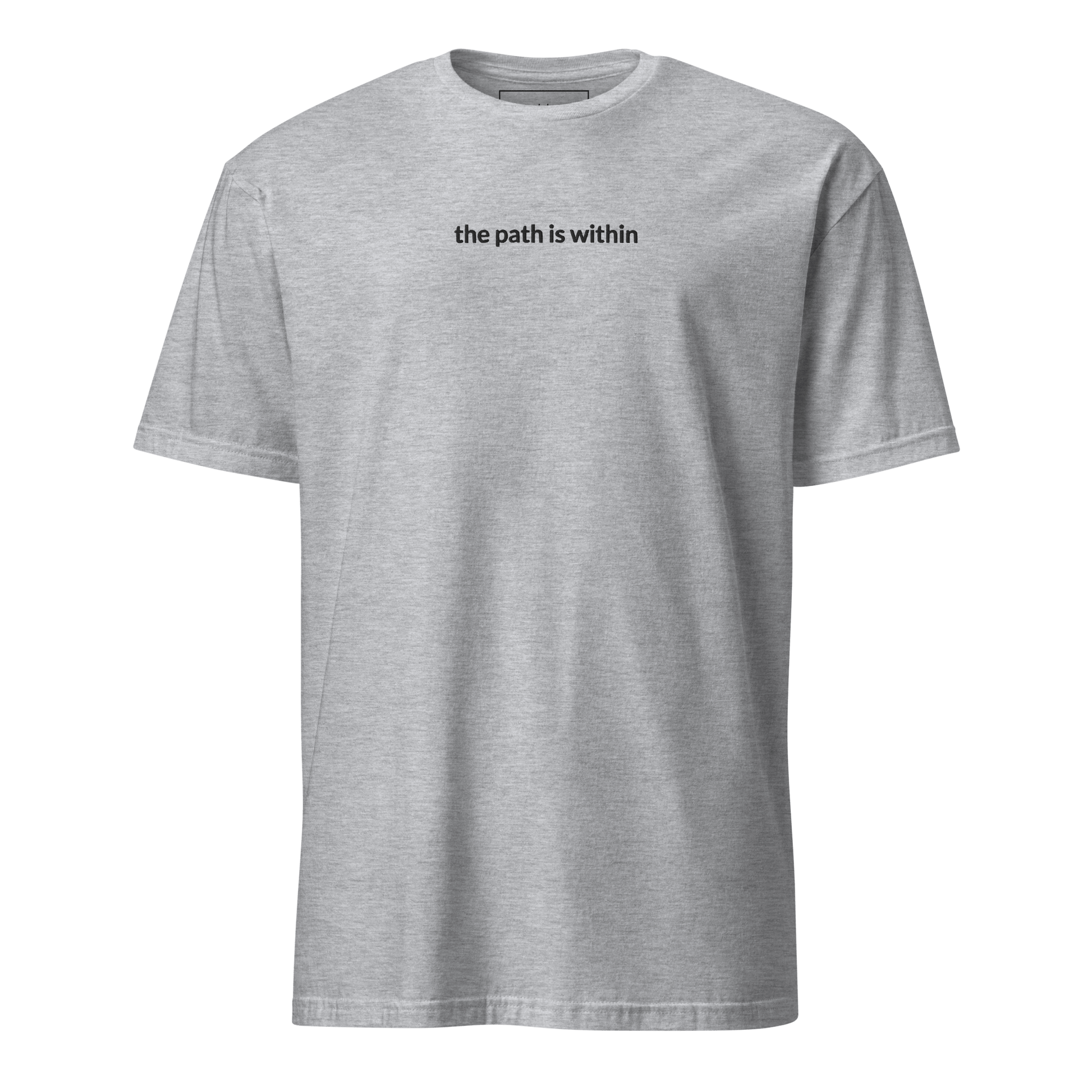 The Path is Within Tee - Black Embroidered Mantra