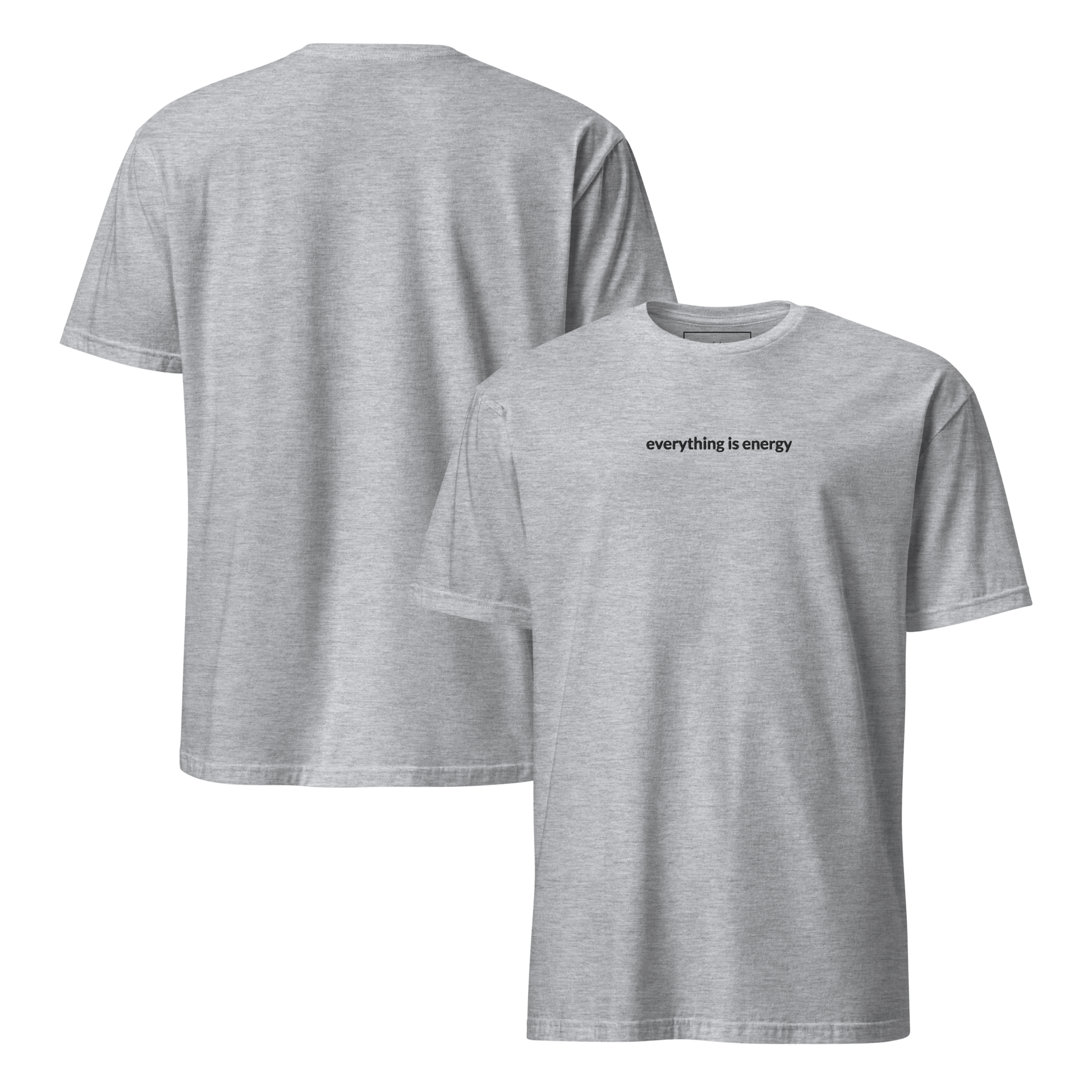 Everything is Energy Tee - Black Embroidered Mantra