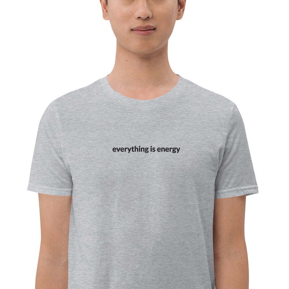 Everything is Energy Tee - Black Embroidered Mantra
