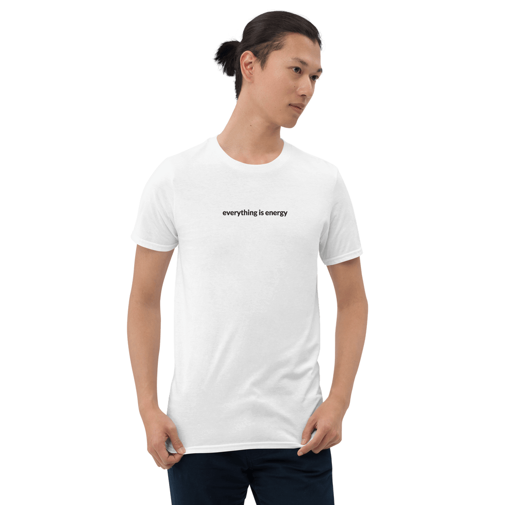 Everything is Energy Tee - Black Embroidered Mantra