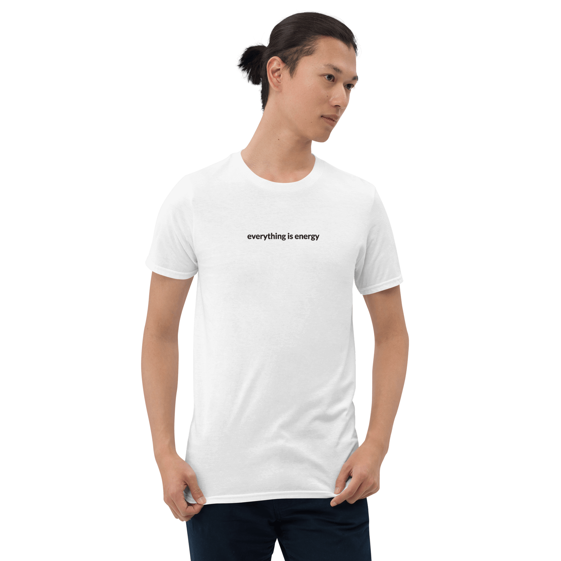 Everything is Energy Tee - Black Embroidered Mantra