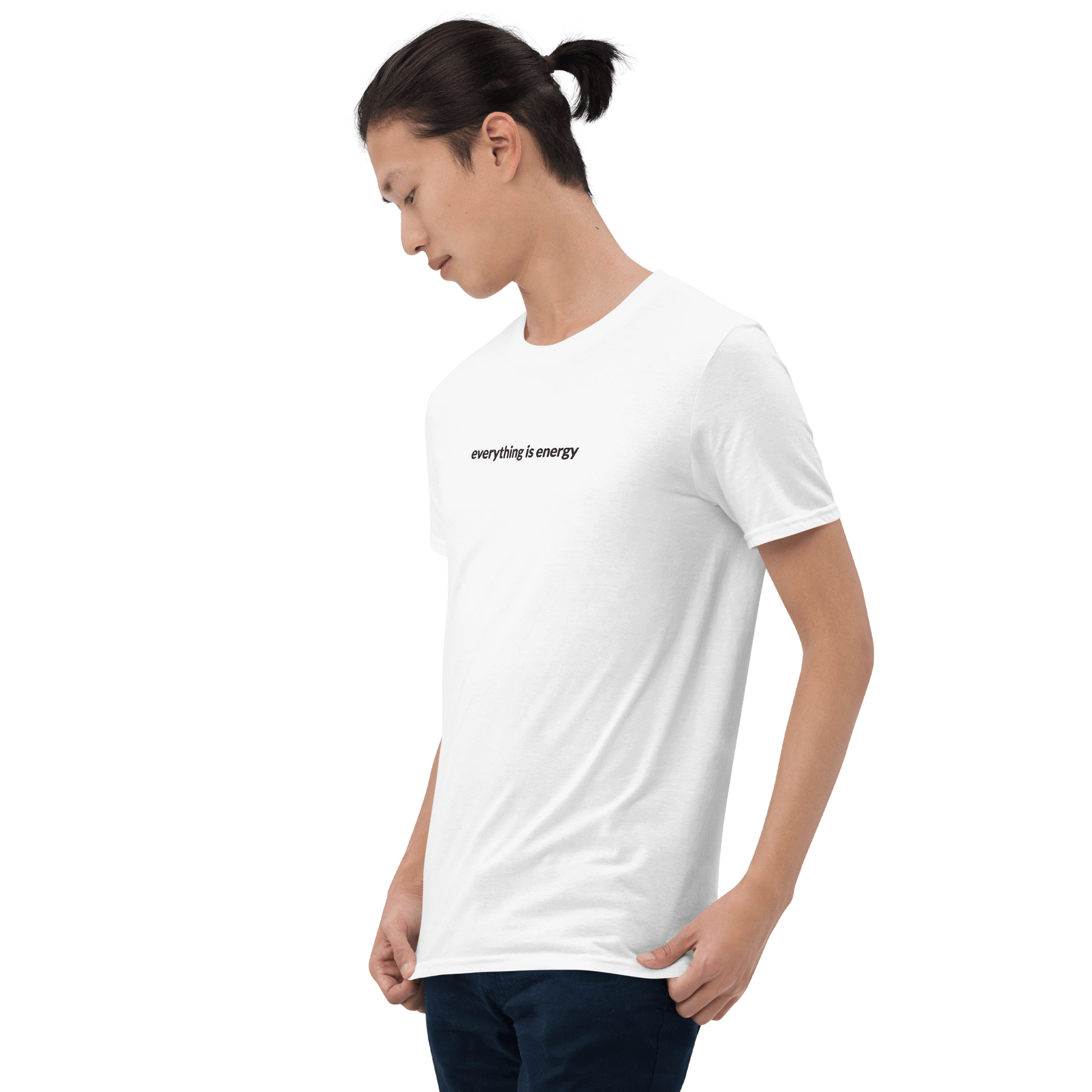 Everything is Energy Tee - Black Embroidered Mantra