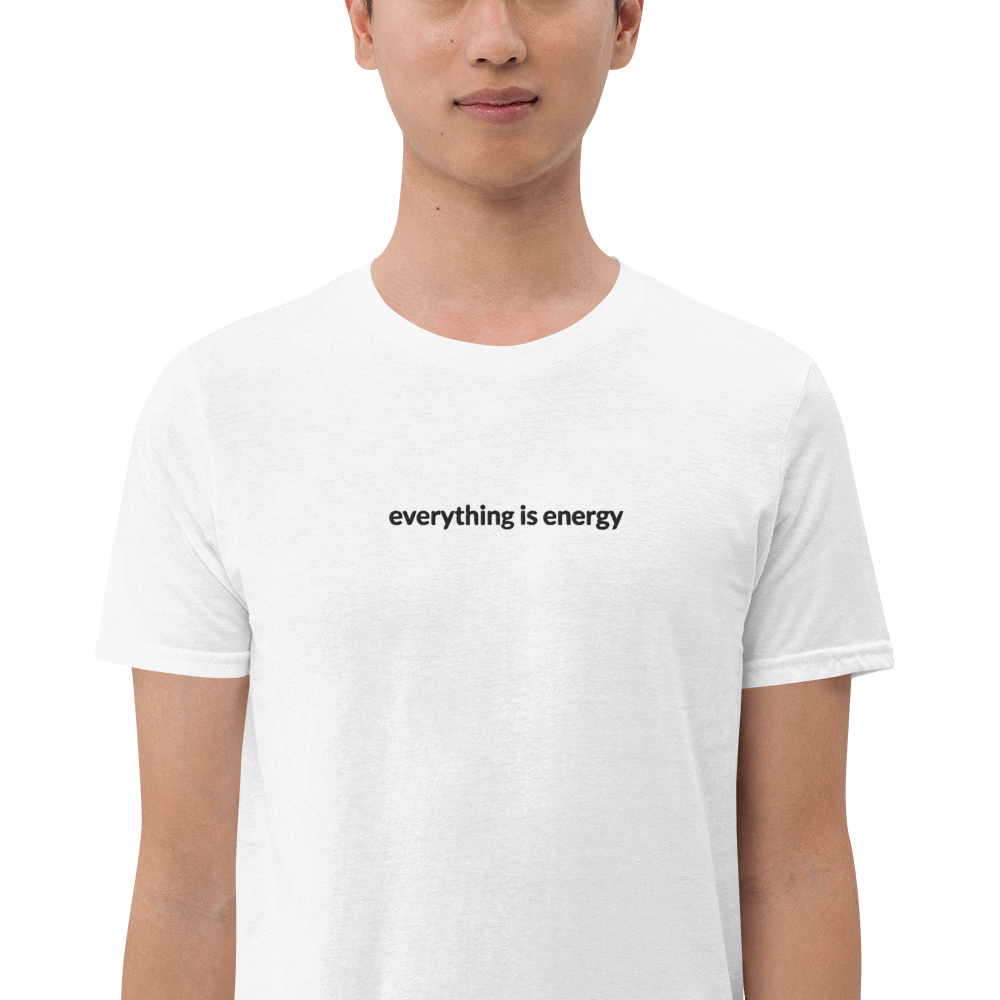 Everything is Energy Tee - Black Embroidered Mantra