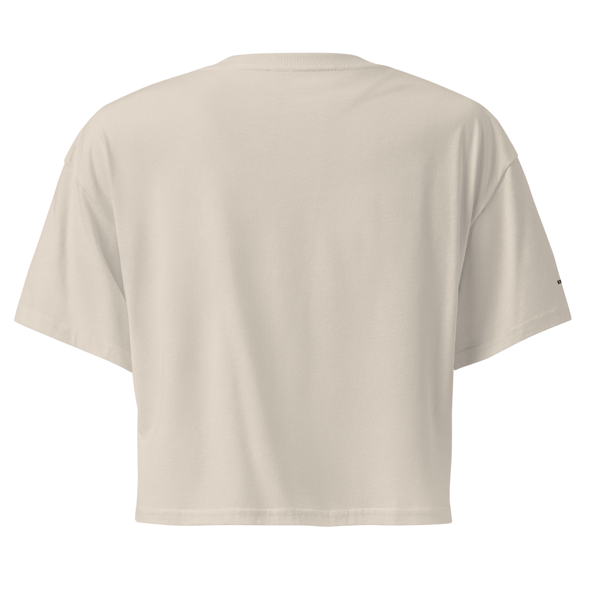 Pleasure is Power Crop Tee - Black Embroidered Mantra