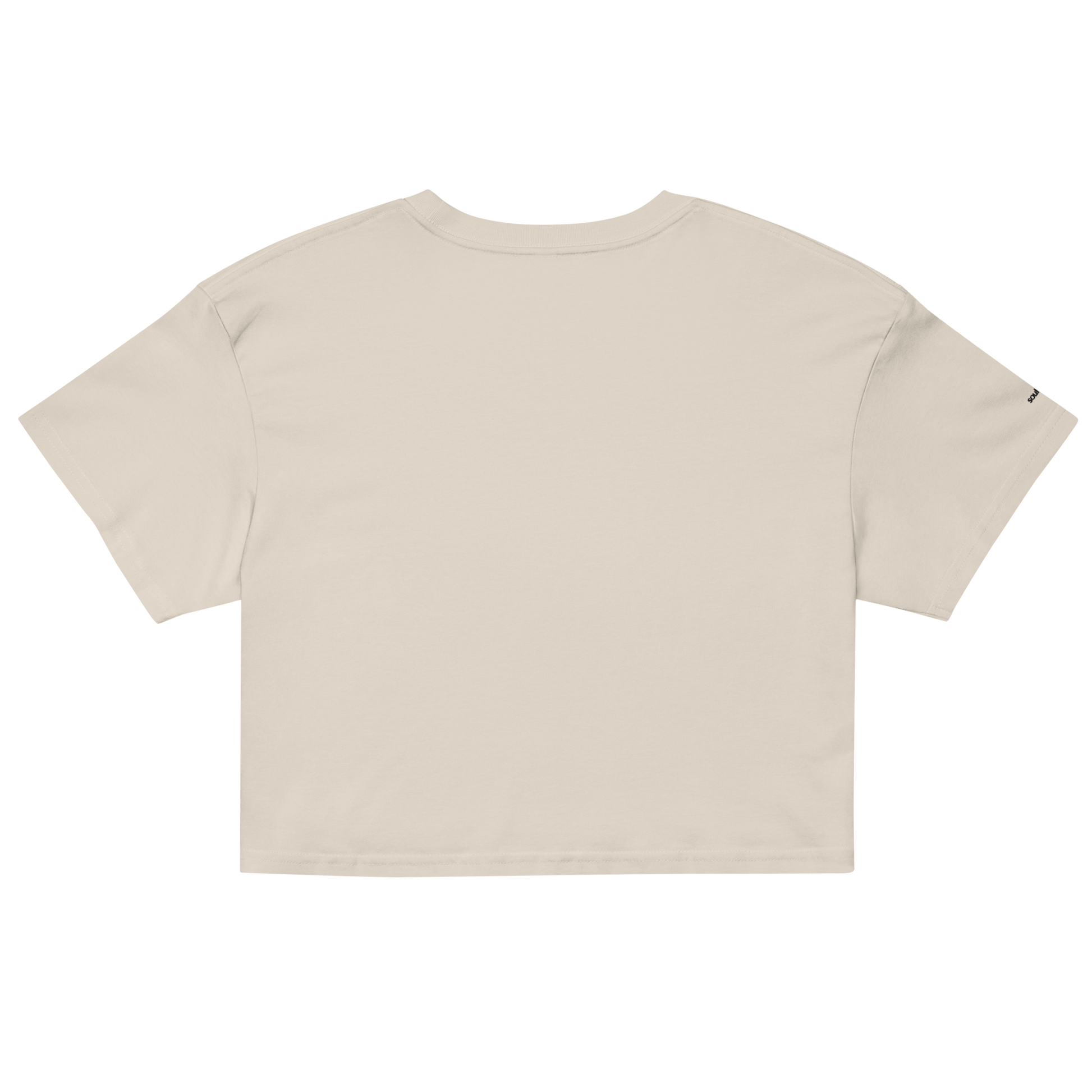 Pleasure is Power Crop Tee - Black Embroidered Mantra