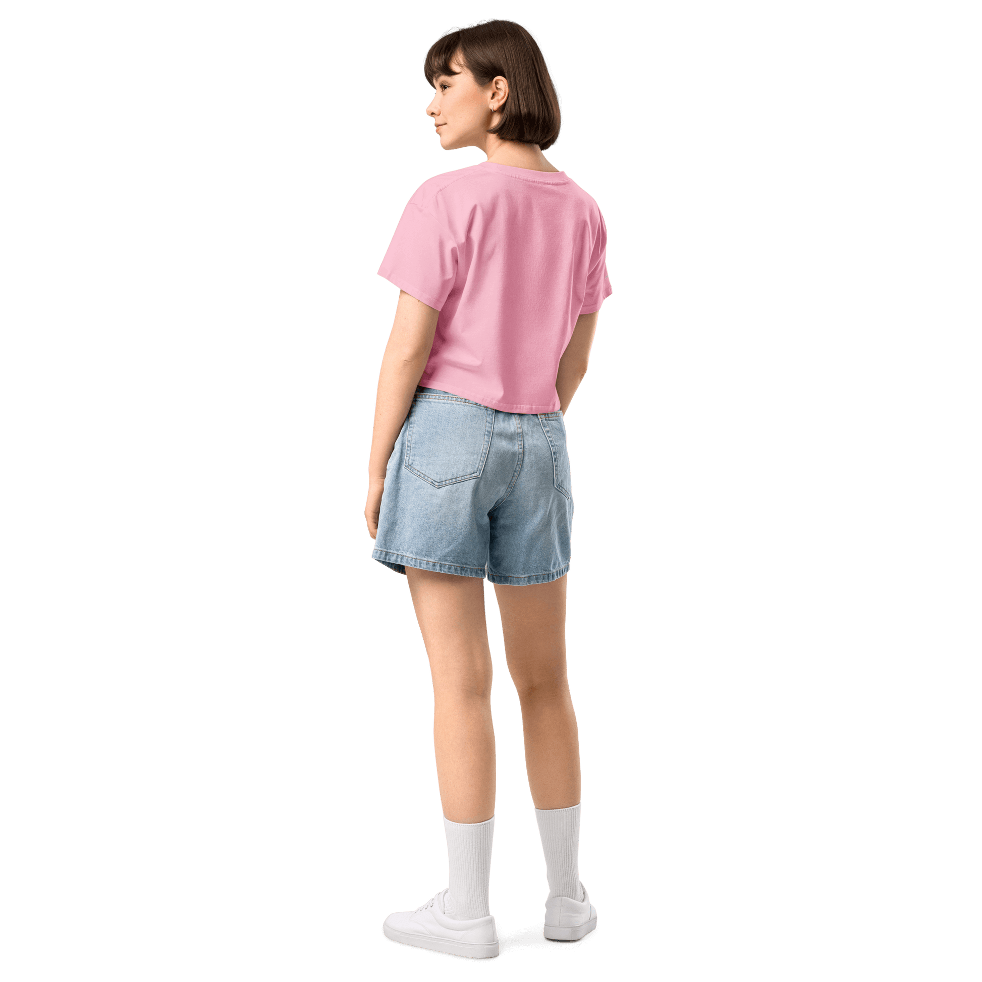 Softness Is Your Strength Crop Tee - White Embroidered Mantra