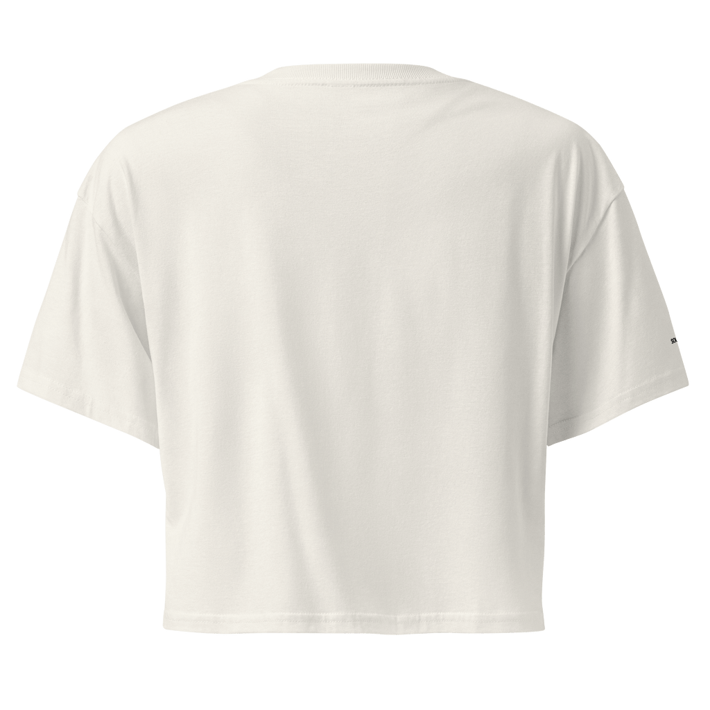 Everything is Energy Crop Tee - Black Embroidered Mantra