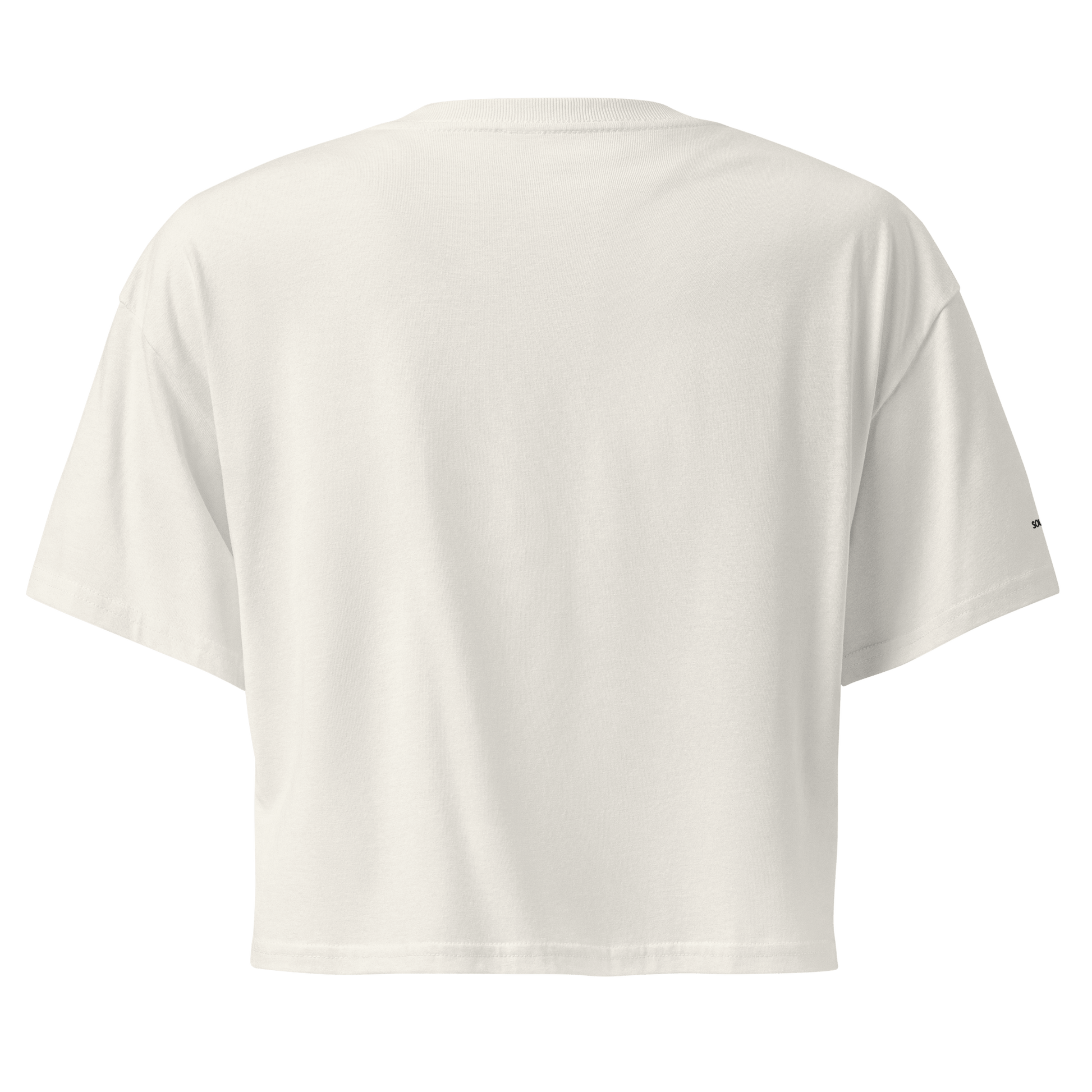 Everything is Energy Crop Tee - Black Embroidered Mantra