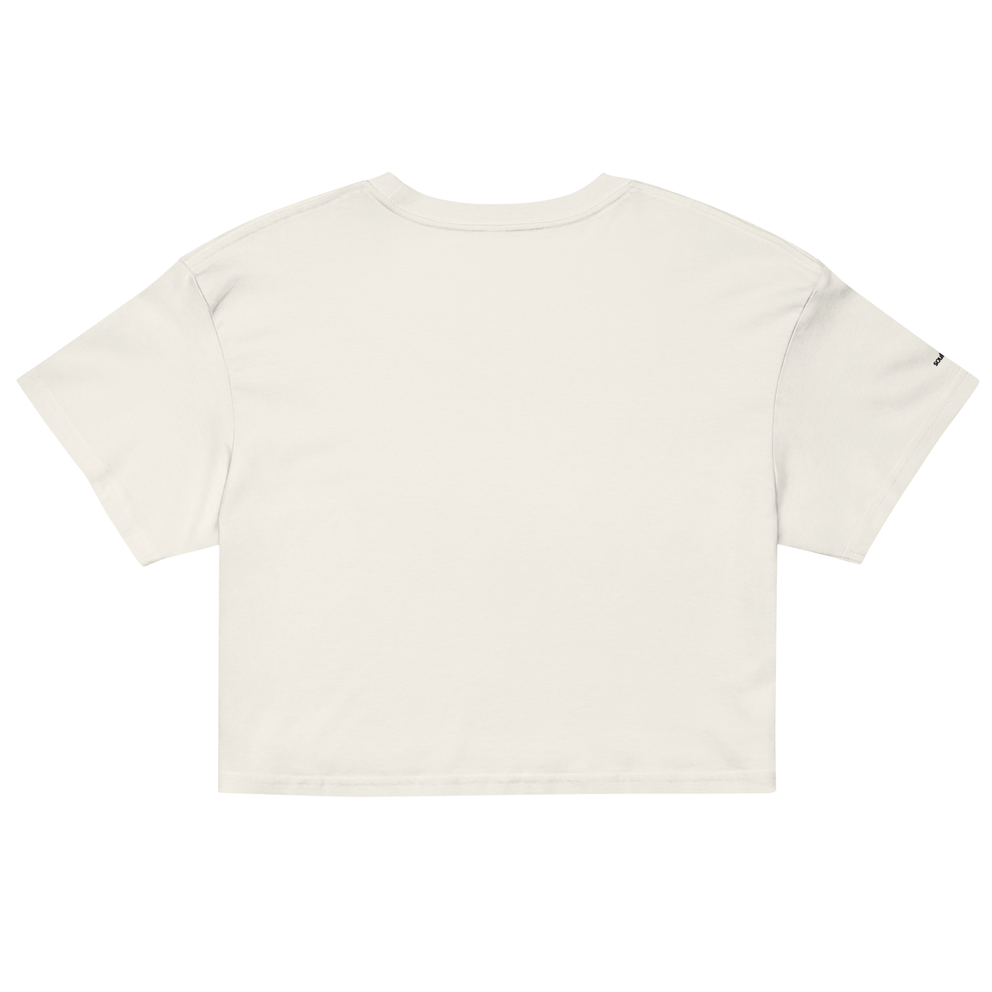 Pleasure is Power Crop Tee - Black Embroidered Mantra