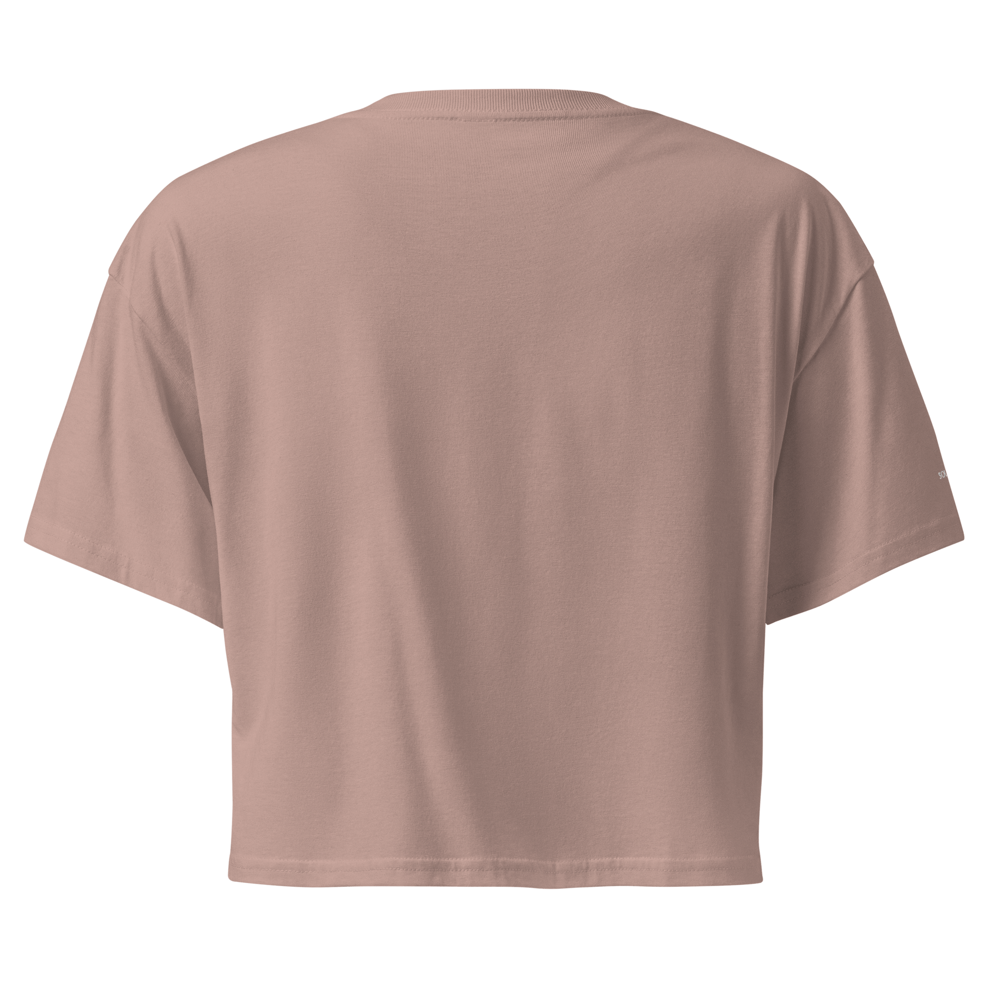 Softness Is Your Strength Crop Tee - White Embroidered Mantra