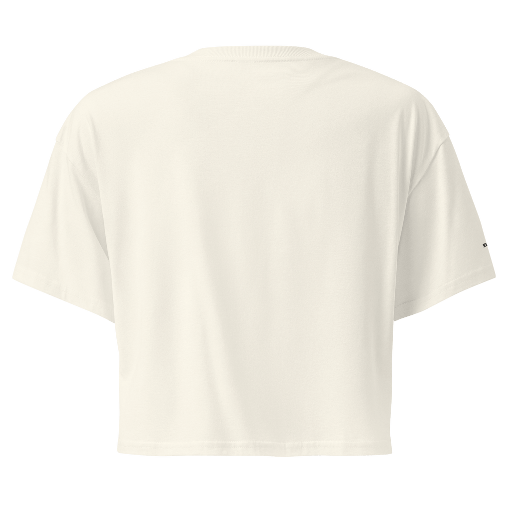 Everything is Energy Crop Tee - Black Embroidered Mantra