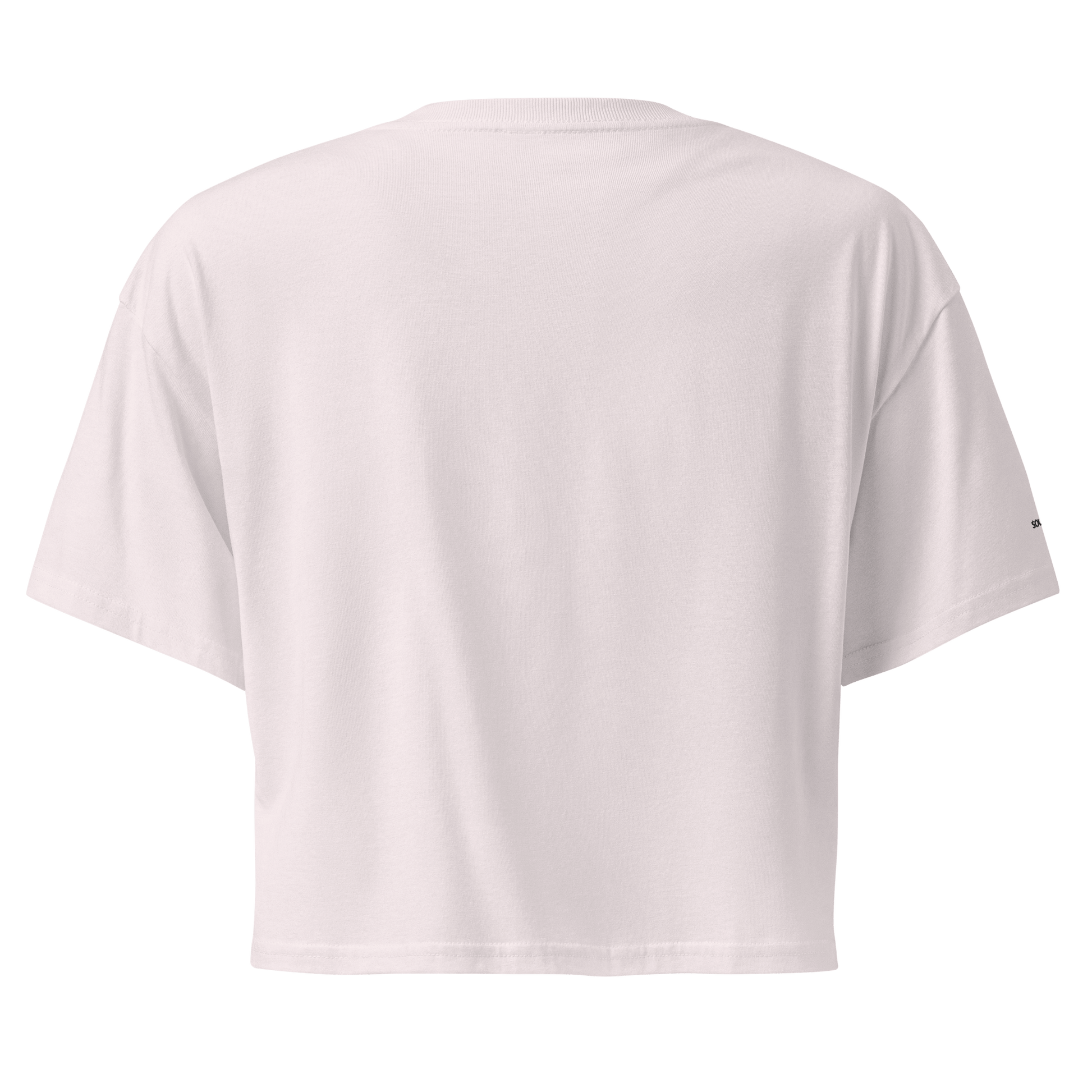Softness Is Your Strength Crop Tee - Black Embroidered Mantra