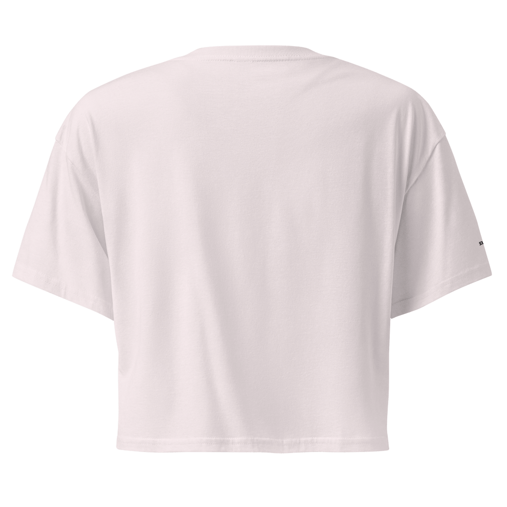 Everything is Energy Crop Tee - Black Embroidered Mantra