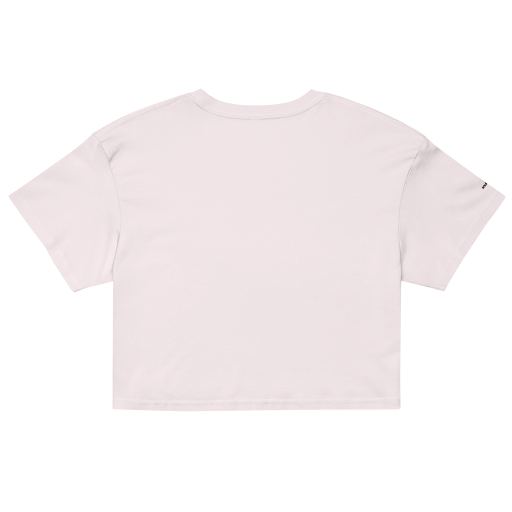Pleasure is Power Crop Tee - Black Embroidered Mantra