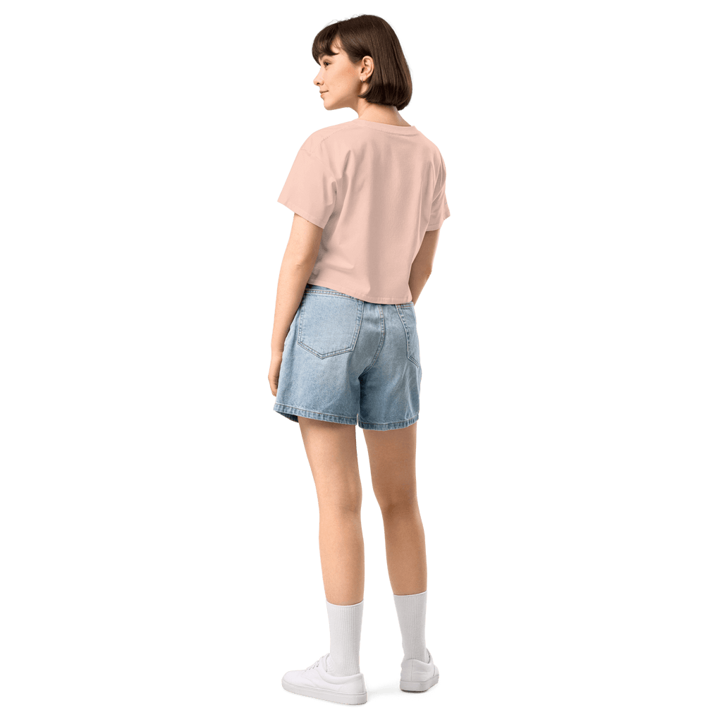 Softness Is Your Strength Crop Tee - White Embroidered Mantra