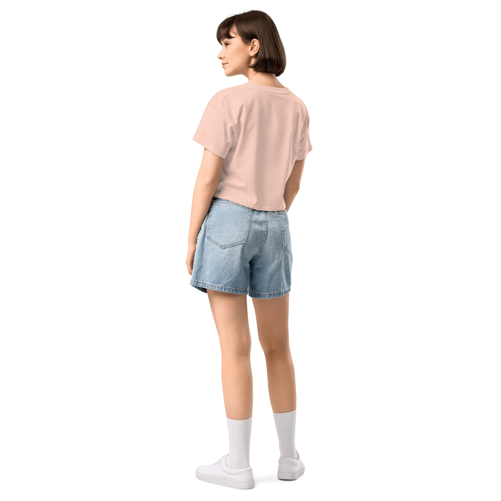 Softness Is Your Strength Crop Tee - White Embroidered Mantra