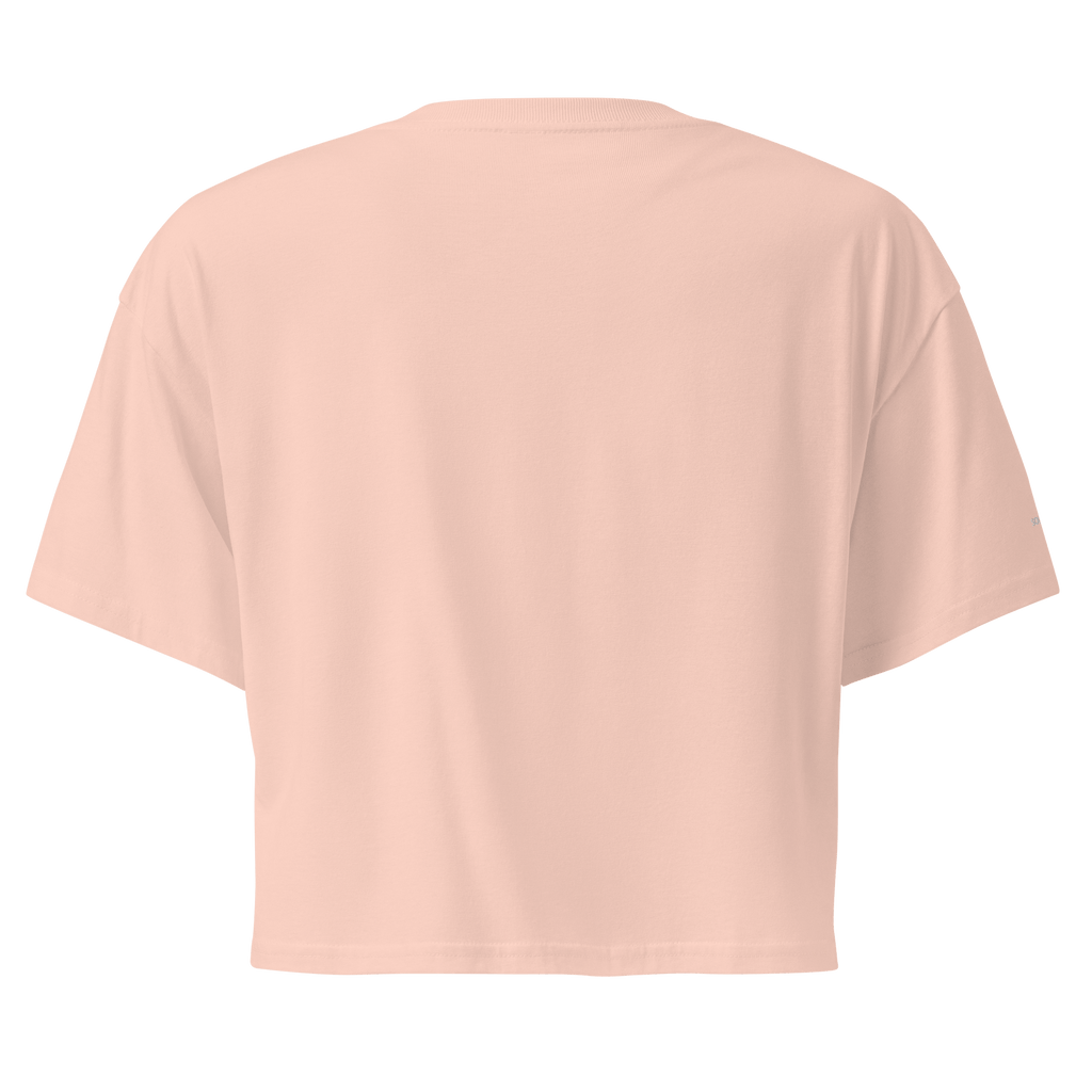 Softness Is Your Strength Crop Tee - White Embroidered Mantra