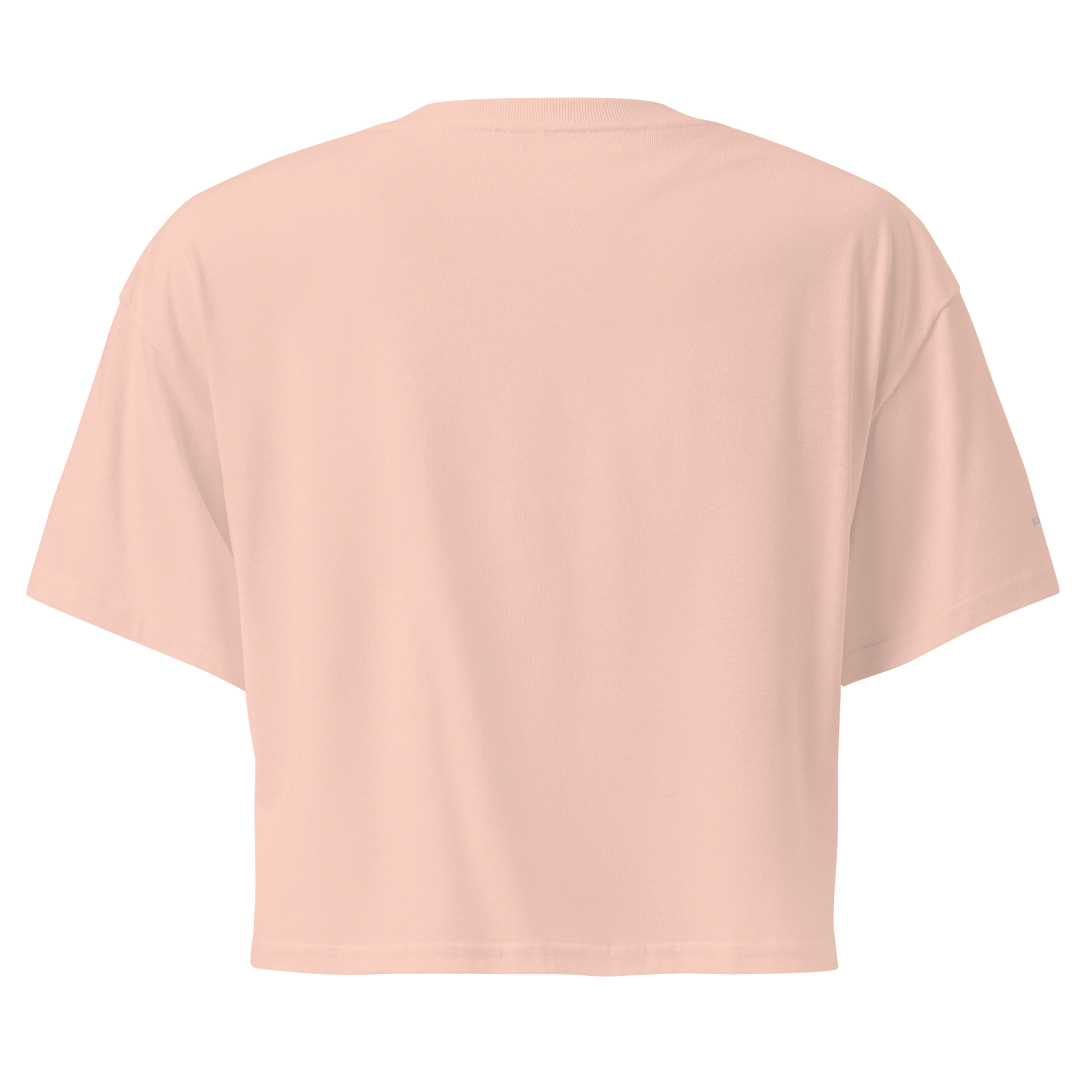 Softness Is Your Strength Crop Tee - White Embroidered Mantra