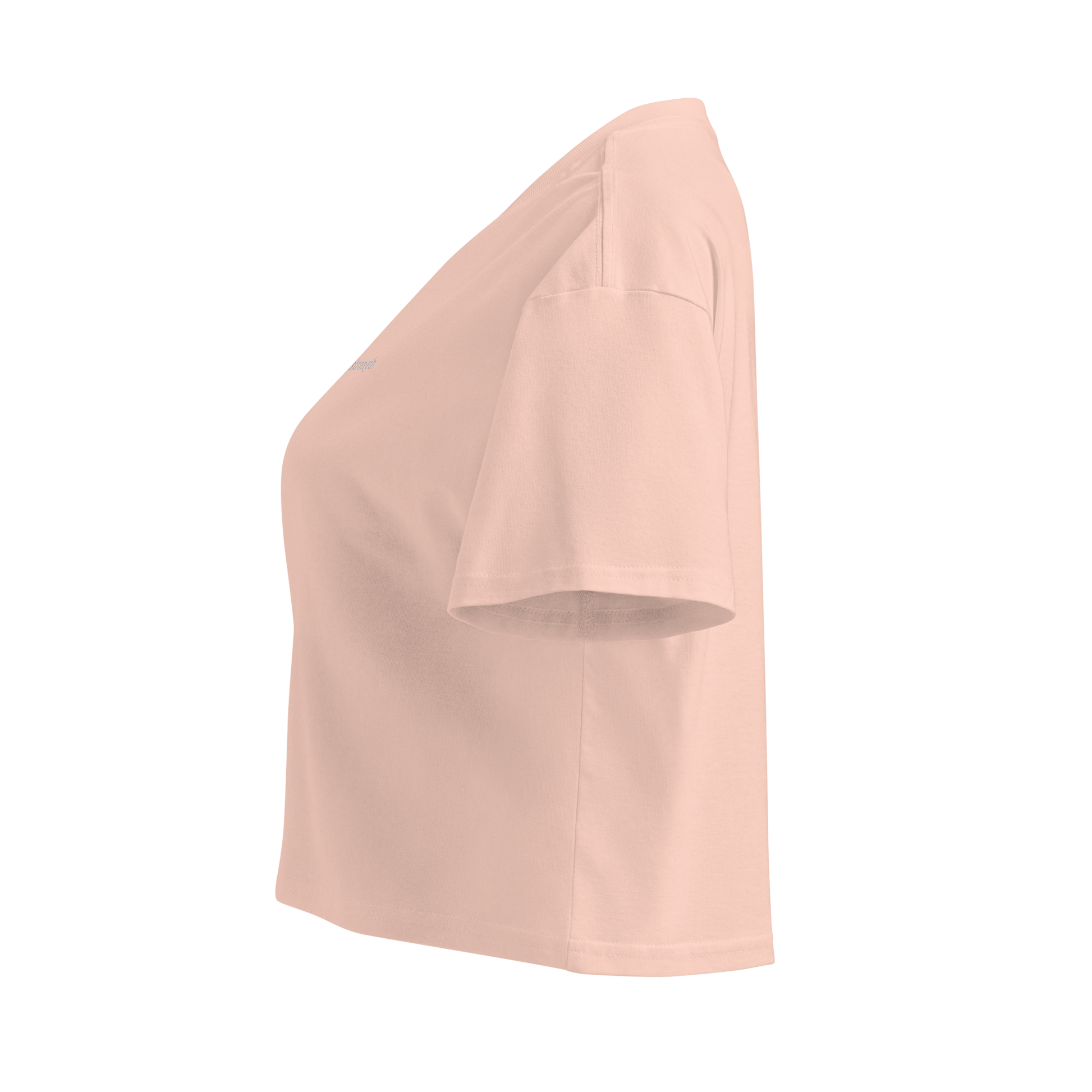 Softness Is Your Strength Crop Tee - White Embroidered Mantra