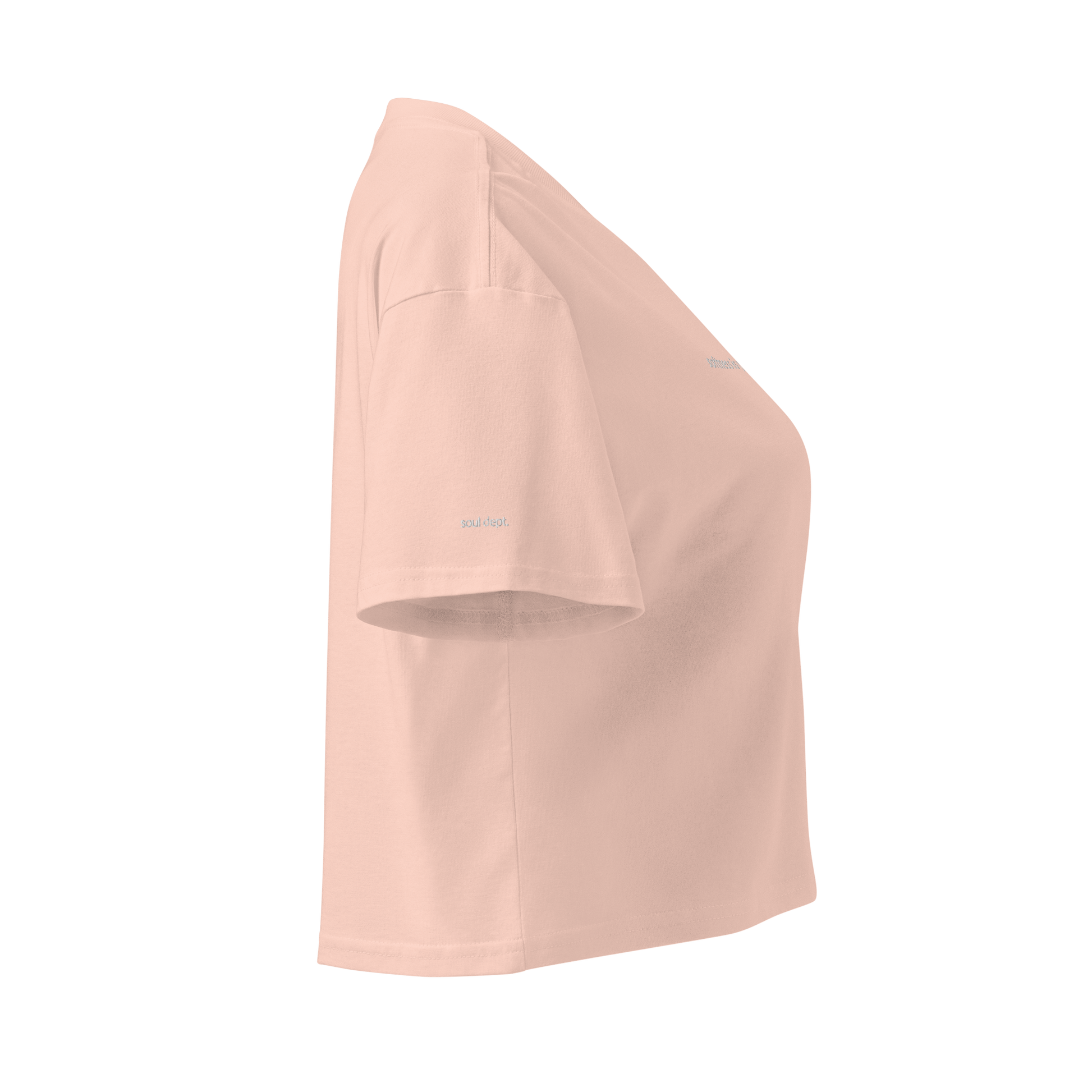 Softness Is Your Strength Crop Tee - White Embroidered Mantra