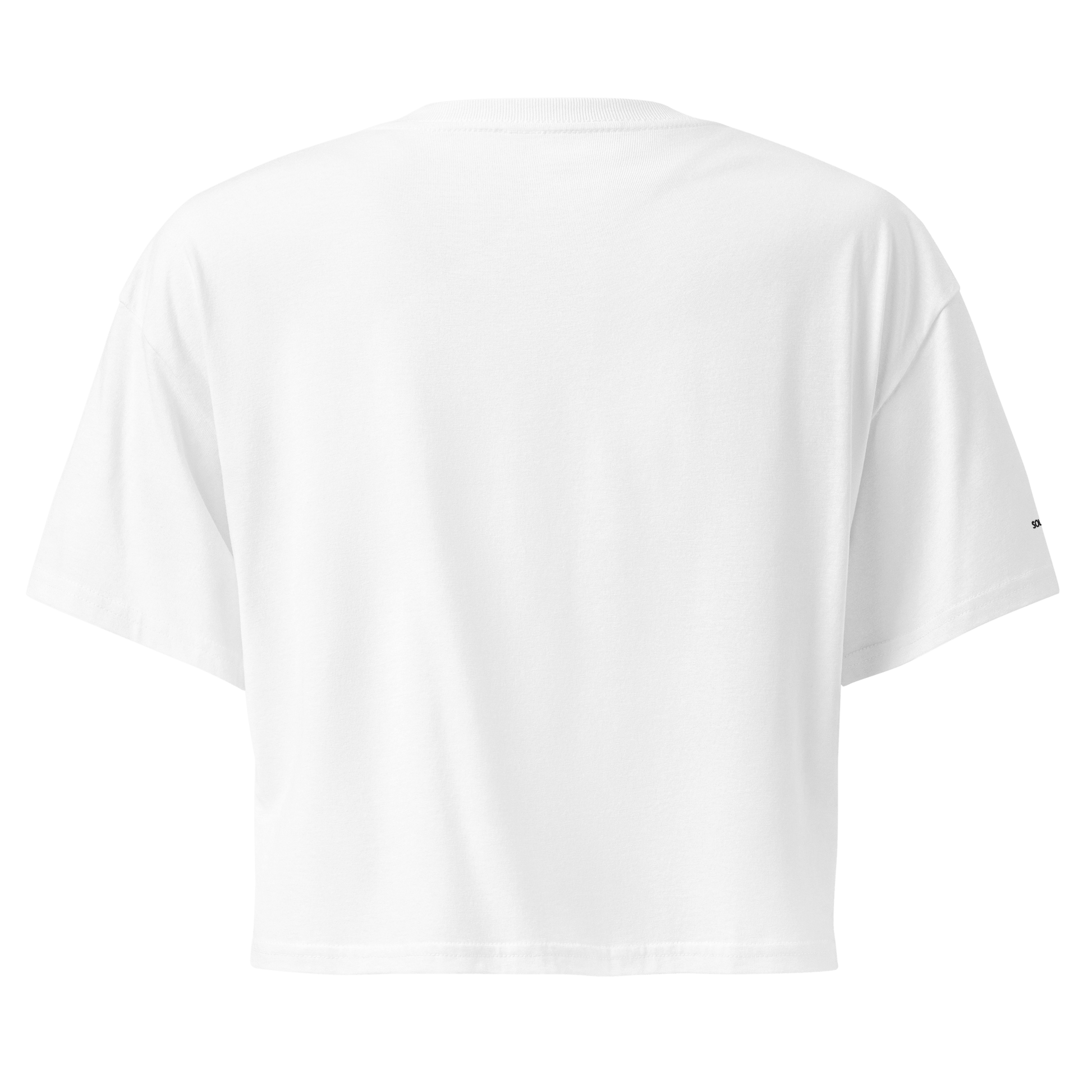 Everything is Energy Crop Tee - Black Embroidered Mantra