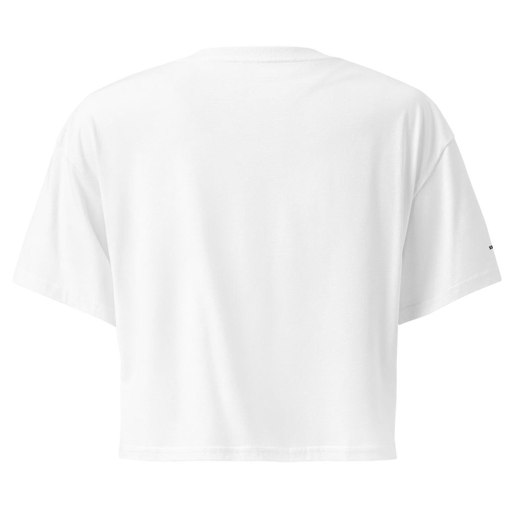 Pleasure is Power Crop Tee - Black Embroidered Mantra