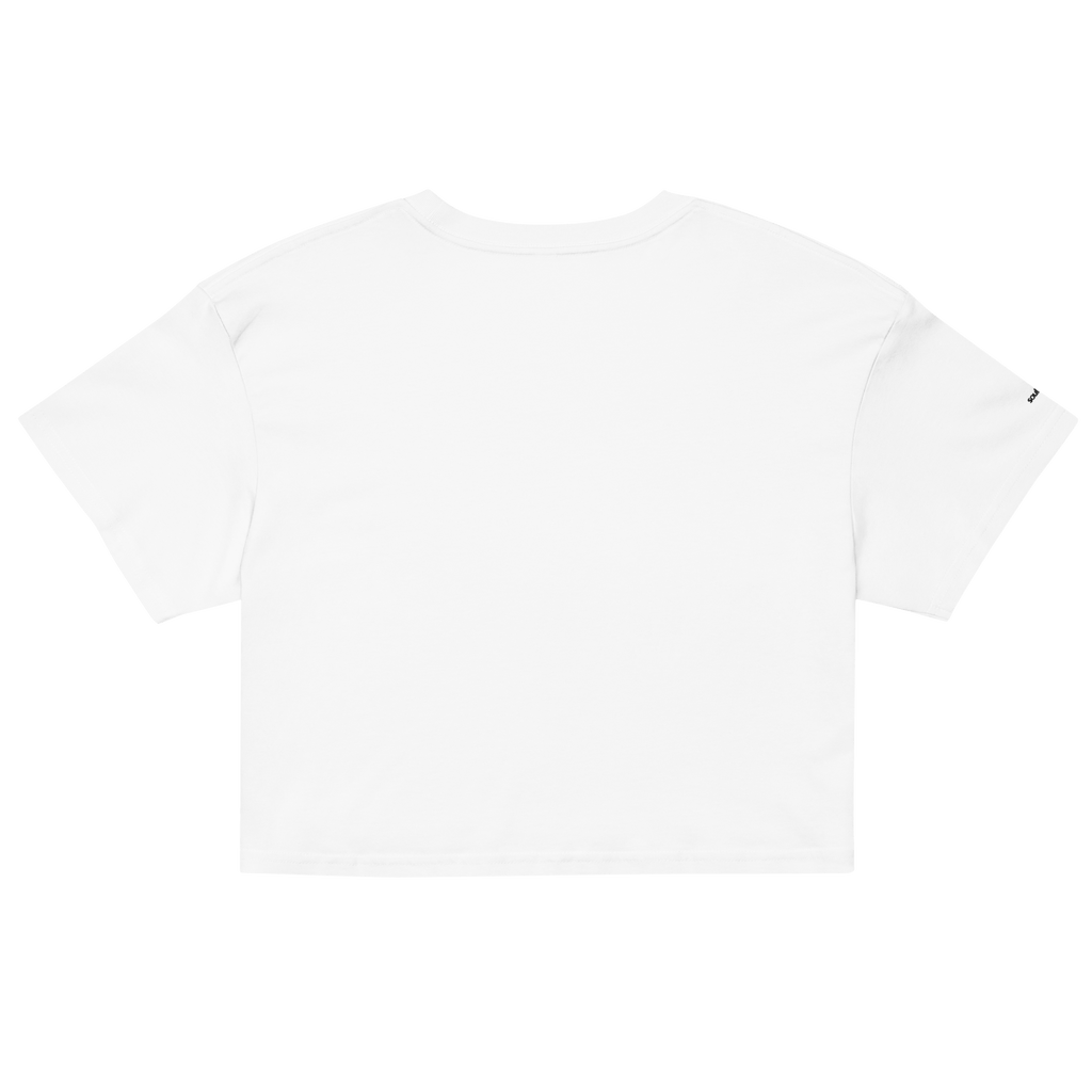 Pleasure is Power Crop Tee - Black Embroidered Mantra