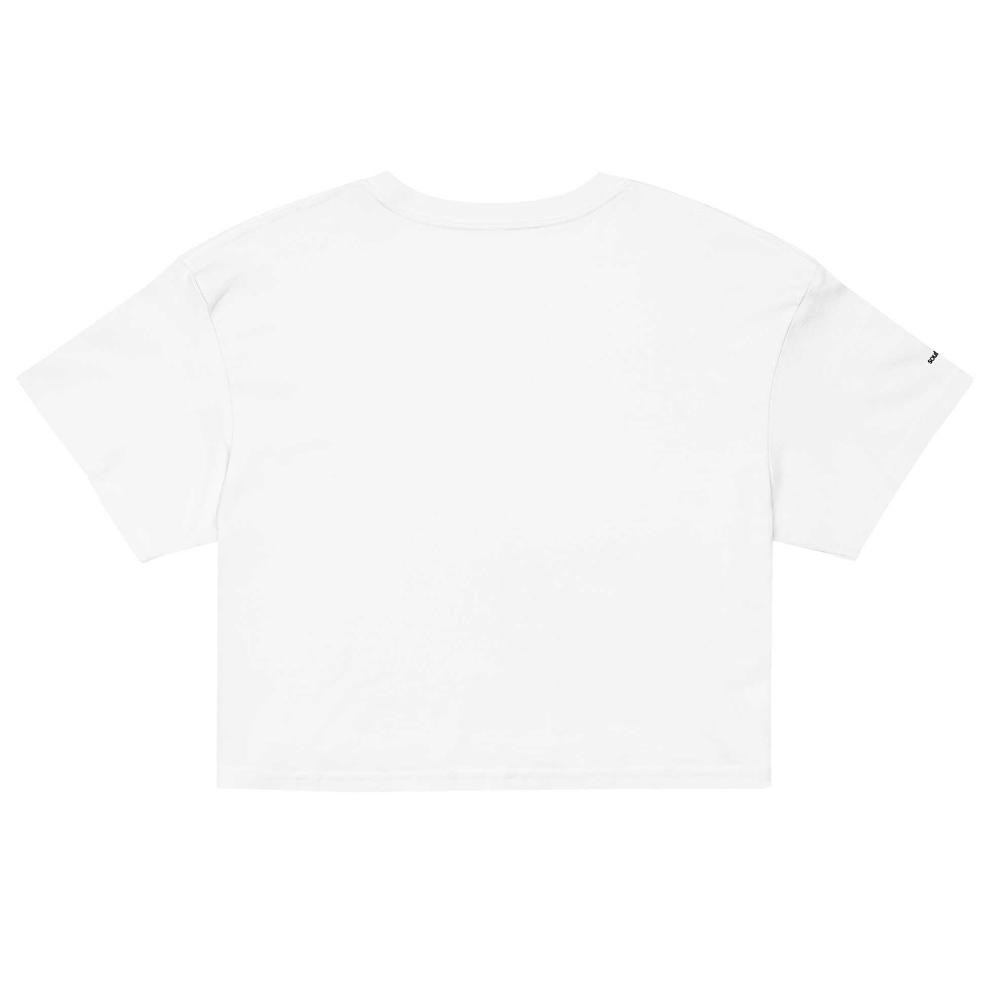 Pleasure is Power Crop Tee - Black Embroidered Mantra
